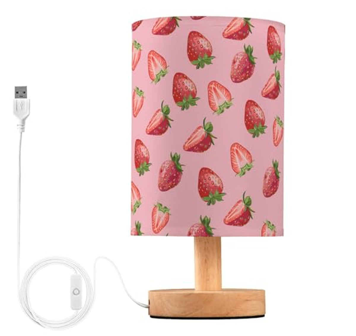 Fruit Pattern 9.7-Inch Bedside Table Lamp