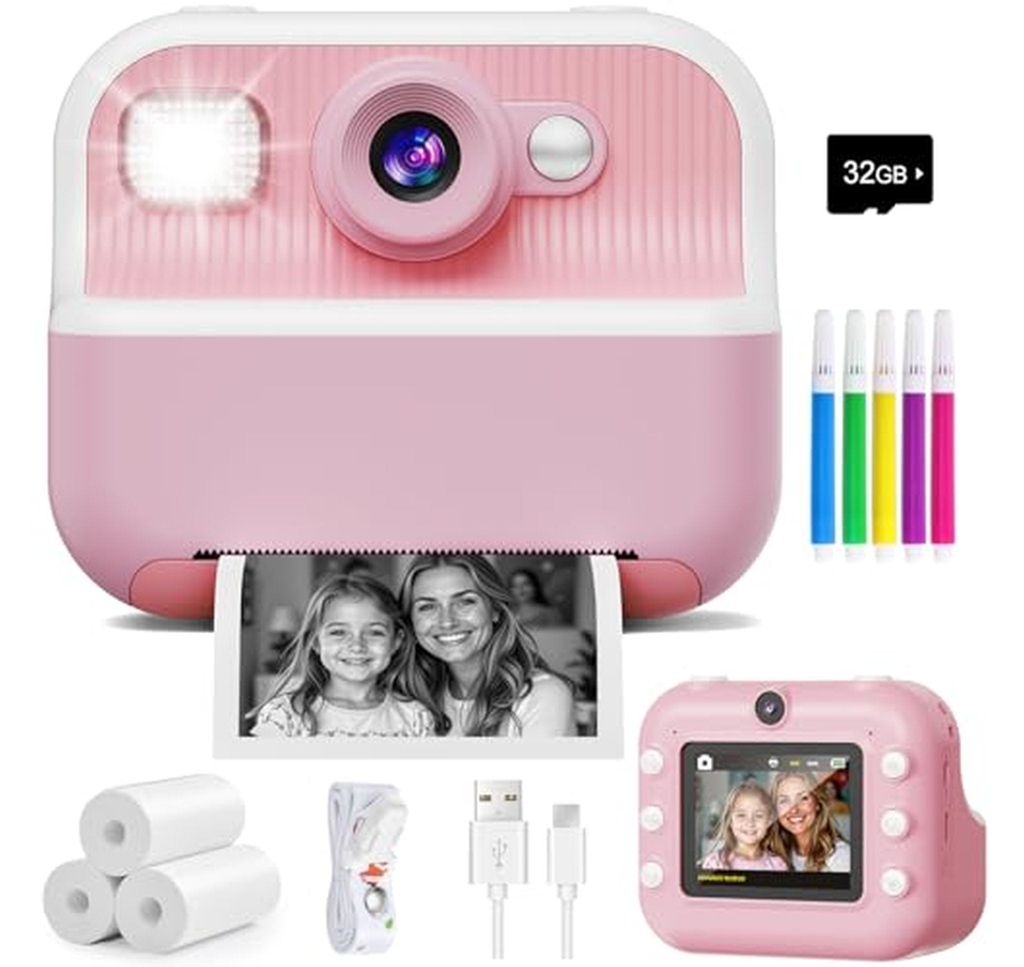 1080p Instant Print Kids Selfie Camera