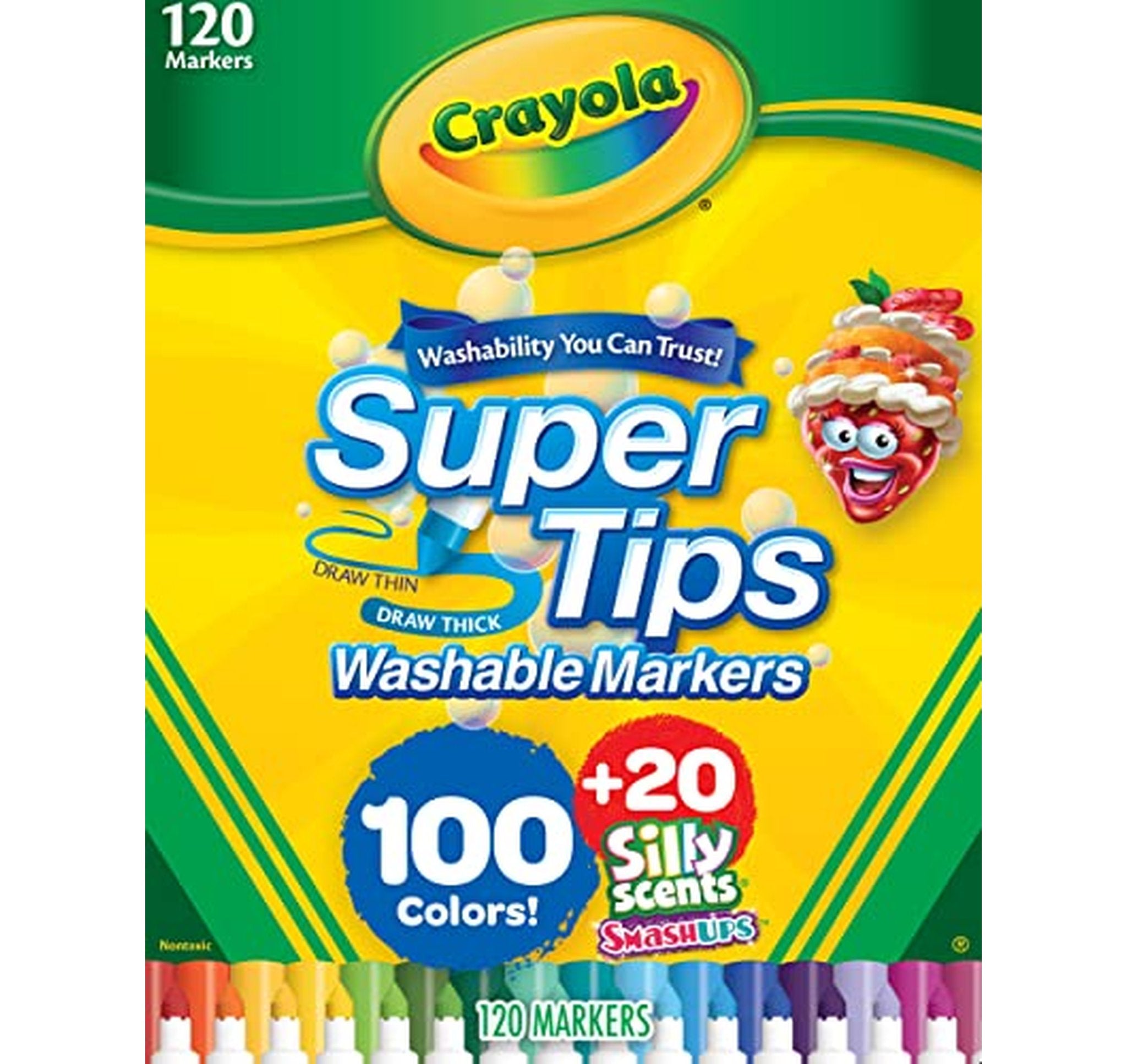 Crayola 120 Count Super Tips Washable Marker Set
