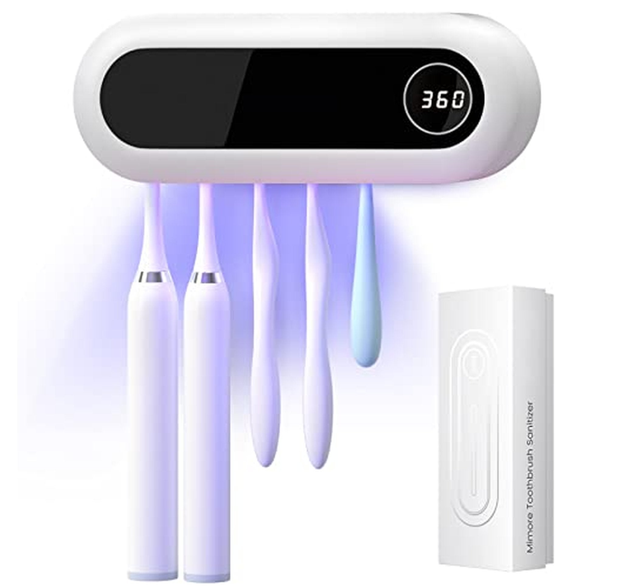 Cordless Wall Mounted Toothbrush Holder with Timer