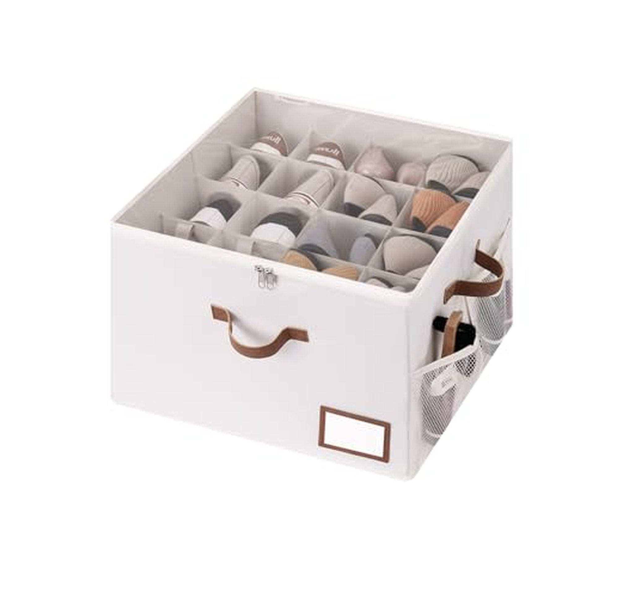 16 Pair Closet Shoe Organizer with Clear Cover