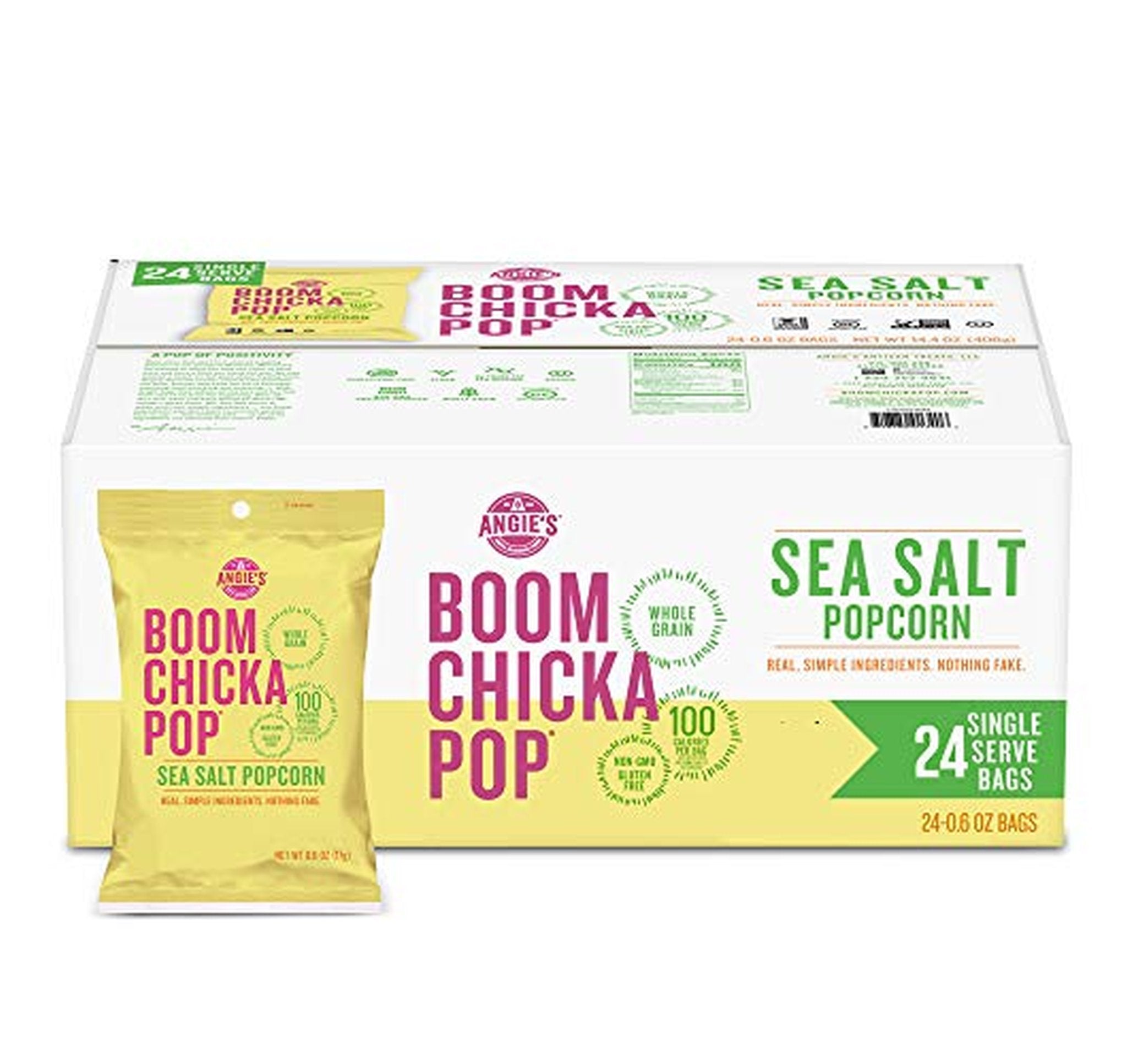 24 Pack BOOMCHICKAPOP Sea Salt Popcorn Bags (OU)