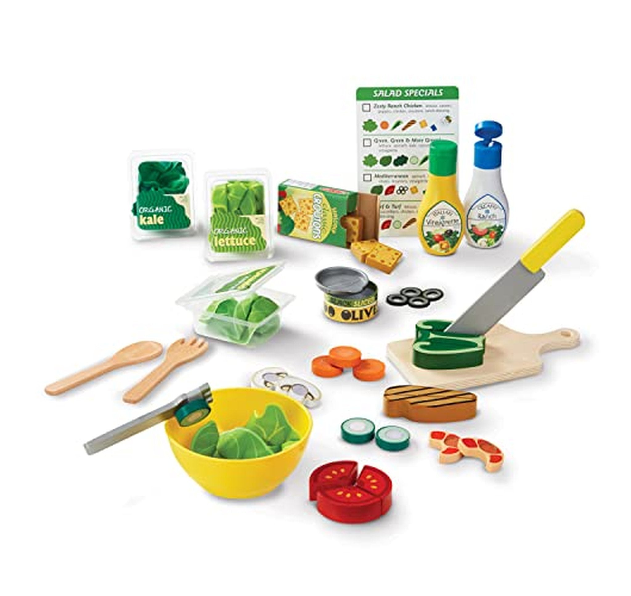 Melissa & Doug Wooden Slice and Toss Salad Playset