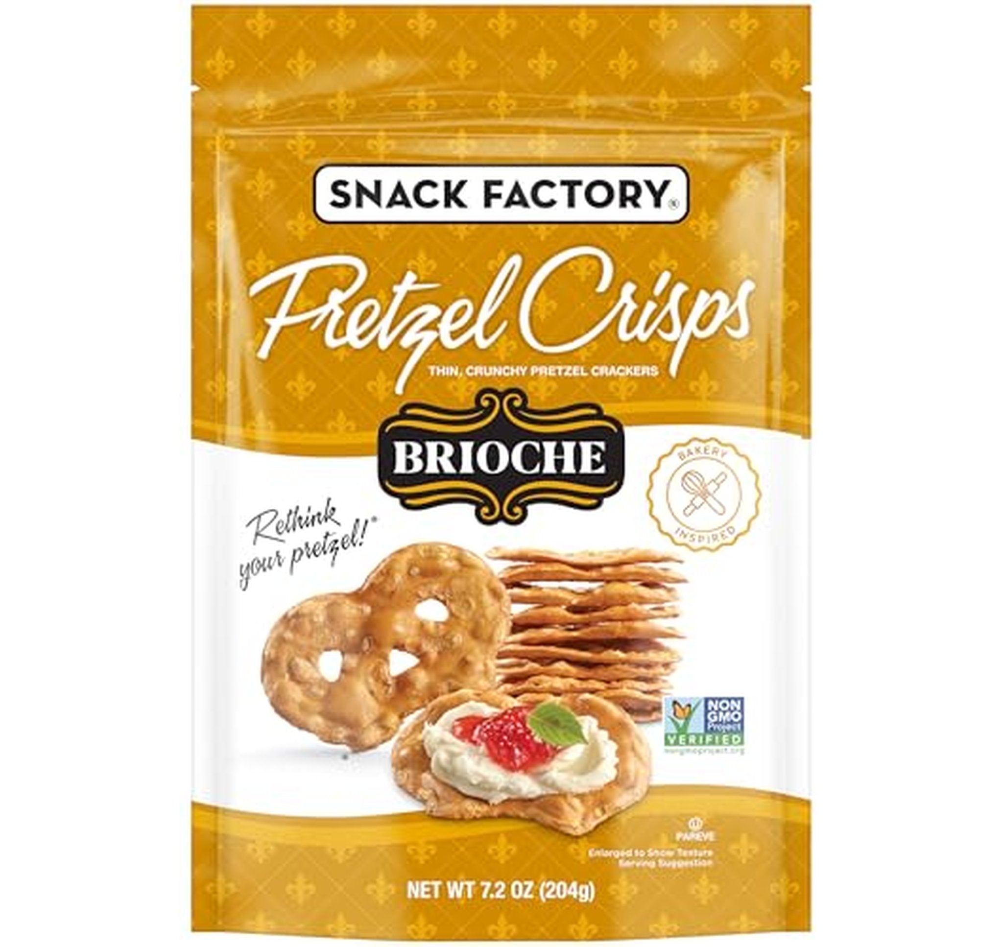 Snack Factory Brioche Pretzel Crisps Crackers, 7.2 oz