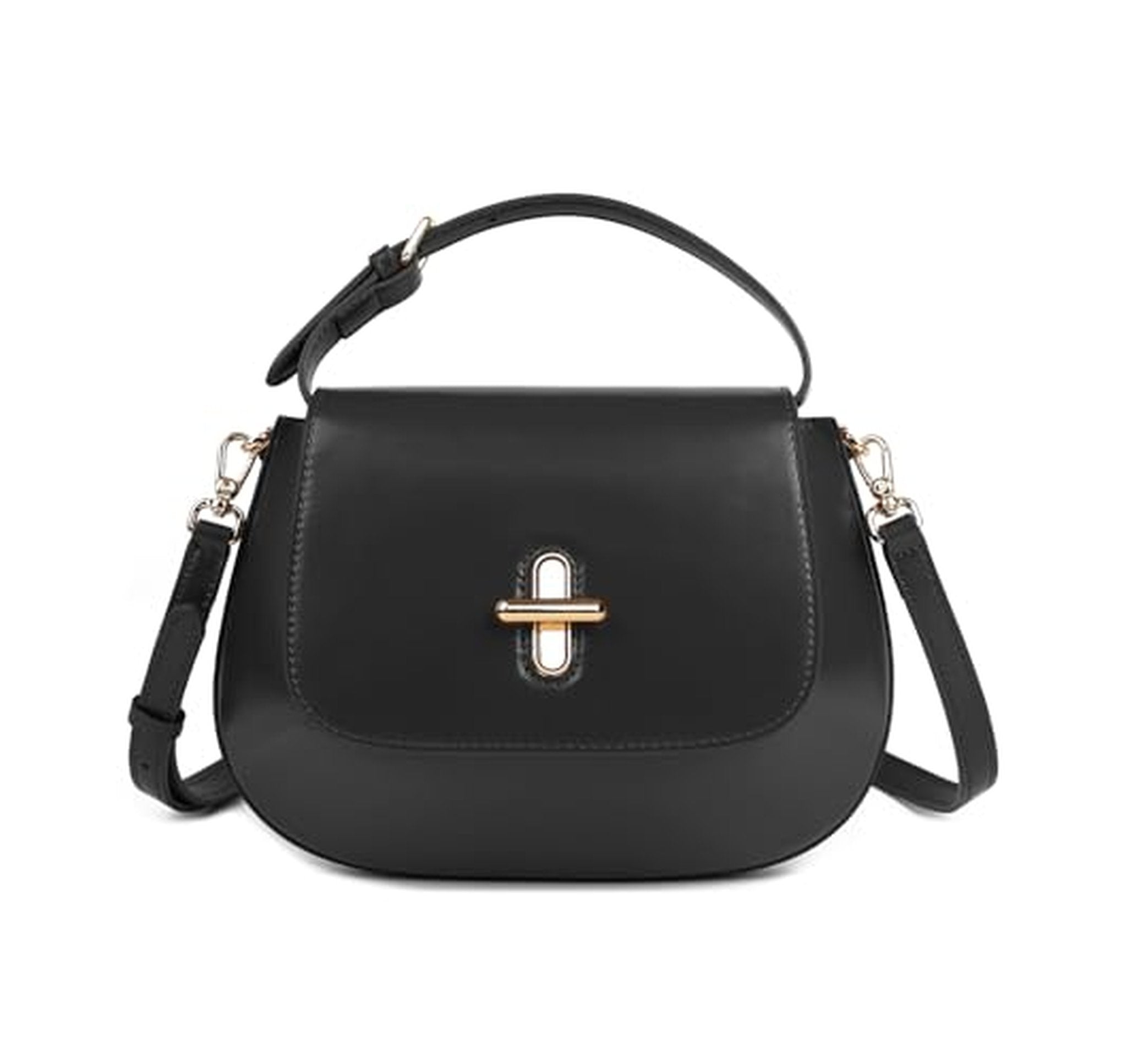 Structured Leather Small Crossbody Purse Handbag