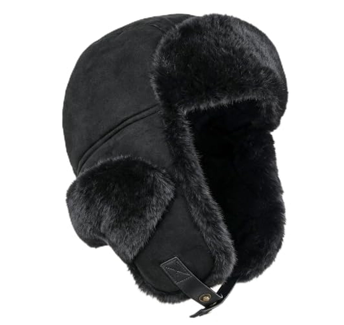 Winter Trapper Hat with Faux Fur Ear Flaps