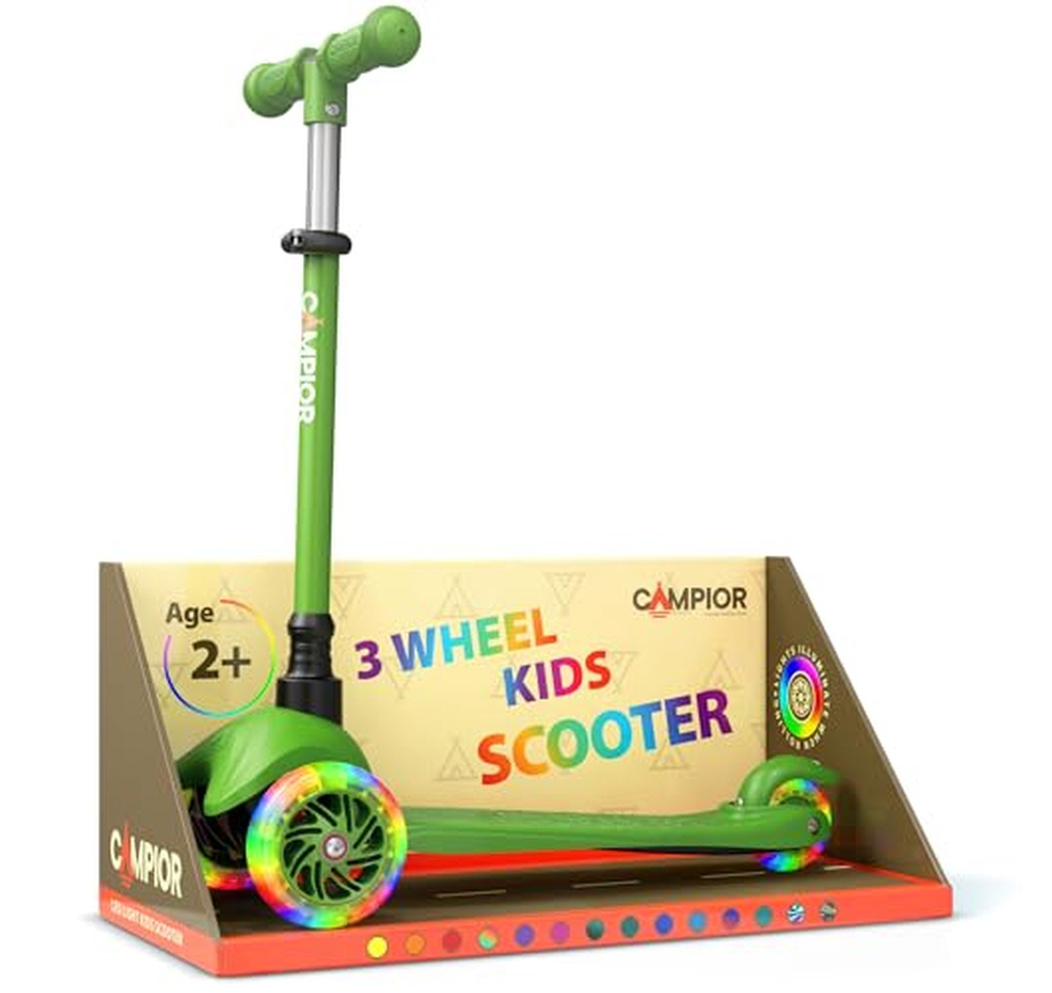 LED 3 Wheel Kids Scooter with Adjustable Handlebar