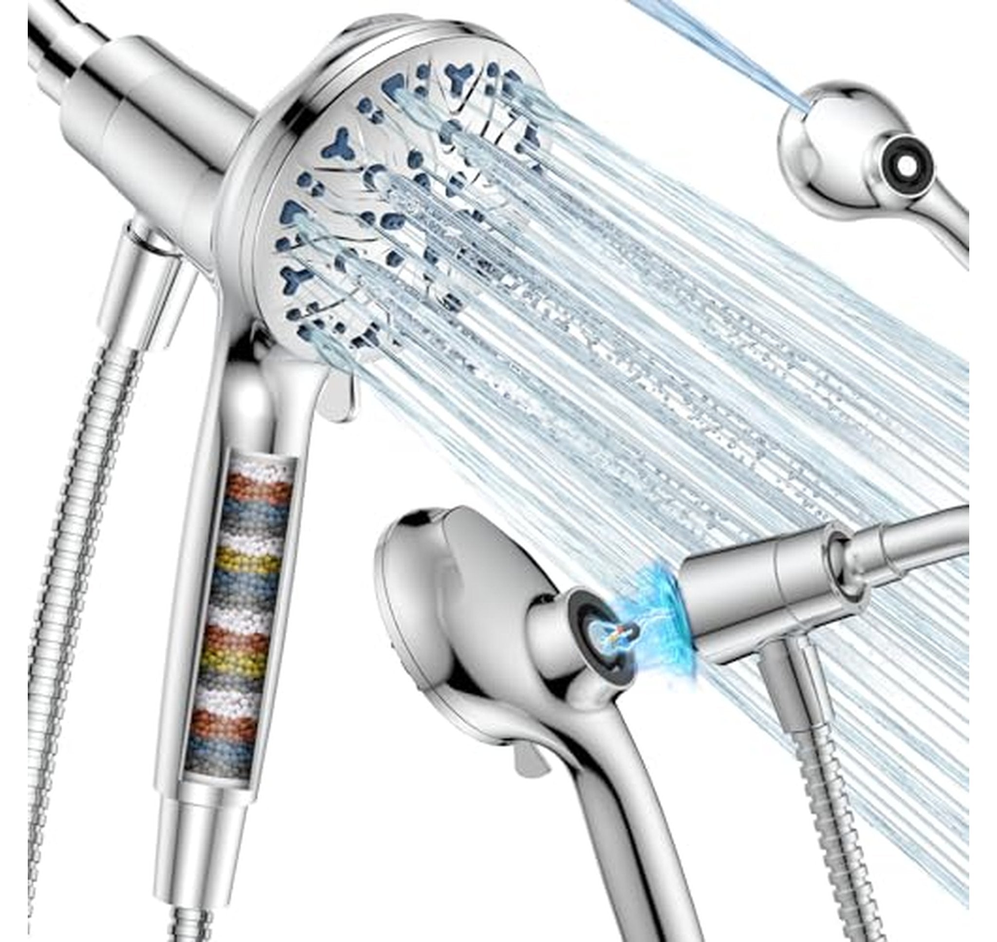 High Pressure Filtered Handheld Shower Head with Hose