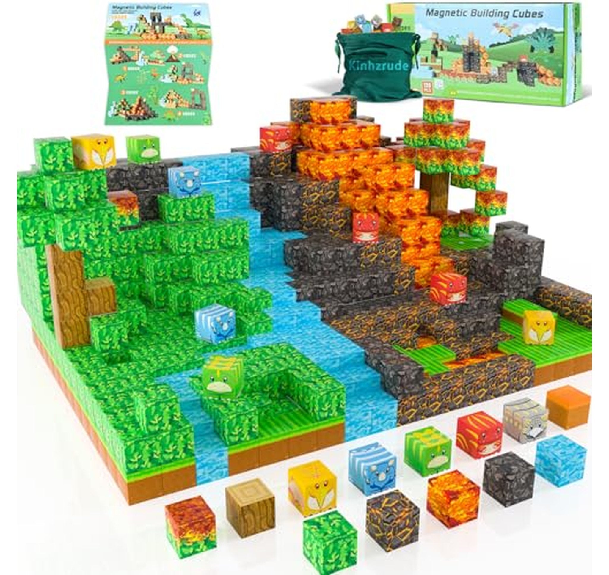 120 Piece Magnetic STEM Building Blocks Set