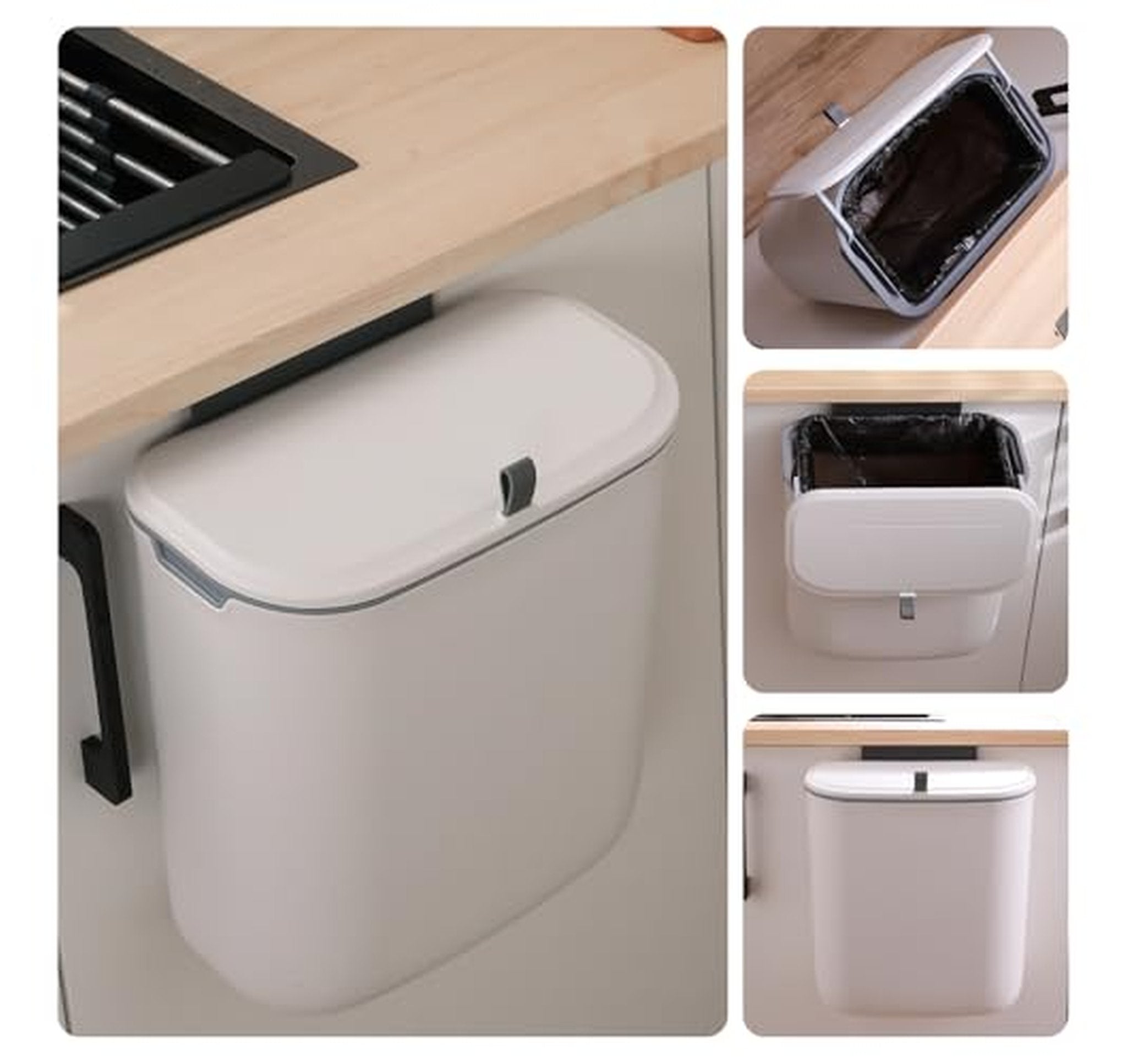 2.4 Gallon Hanging Kitchen Compost Bin with Lid