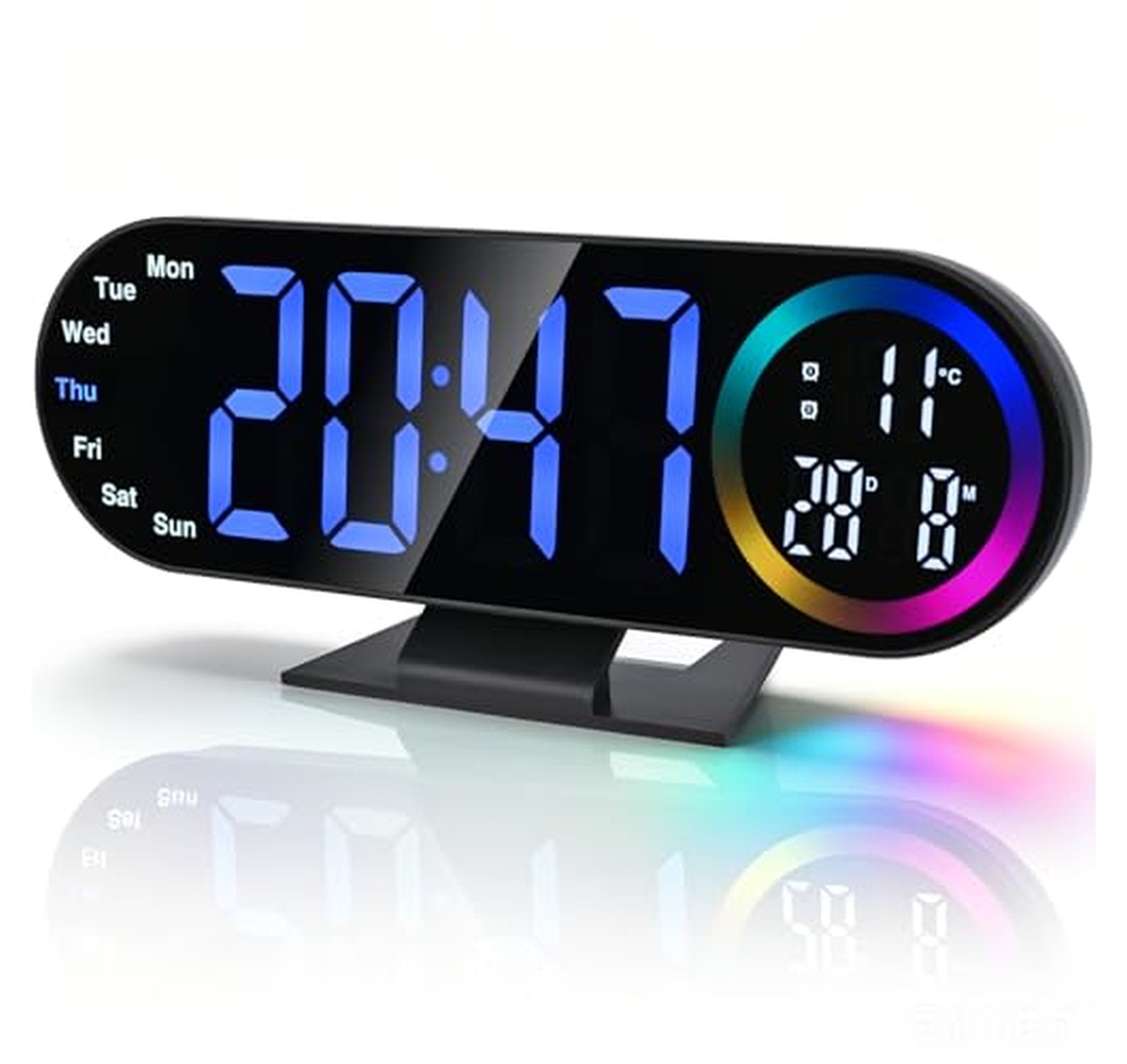 Loud Digital Alarm Clock with Large LED Display
