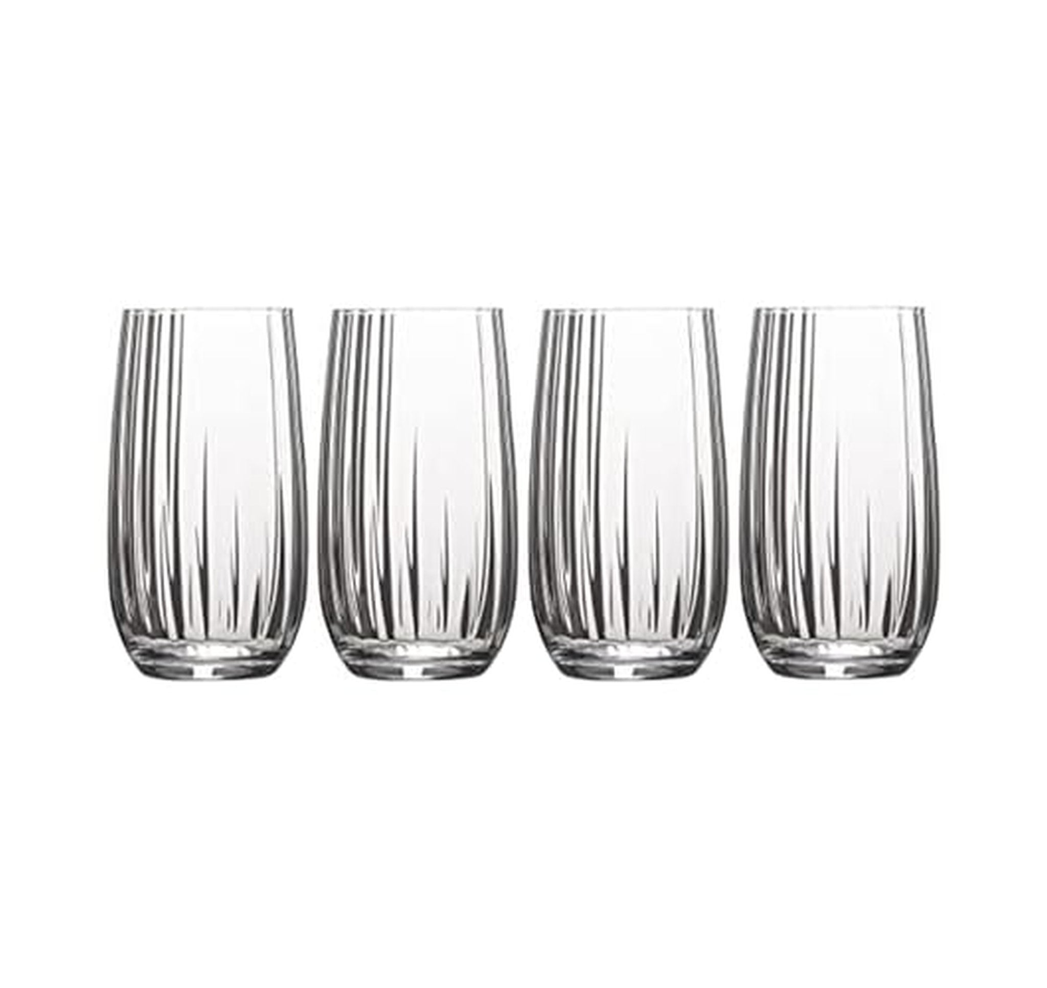 Mikasa Gail Optic 18-Ounce Highball Glasses, Set of 4