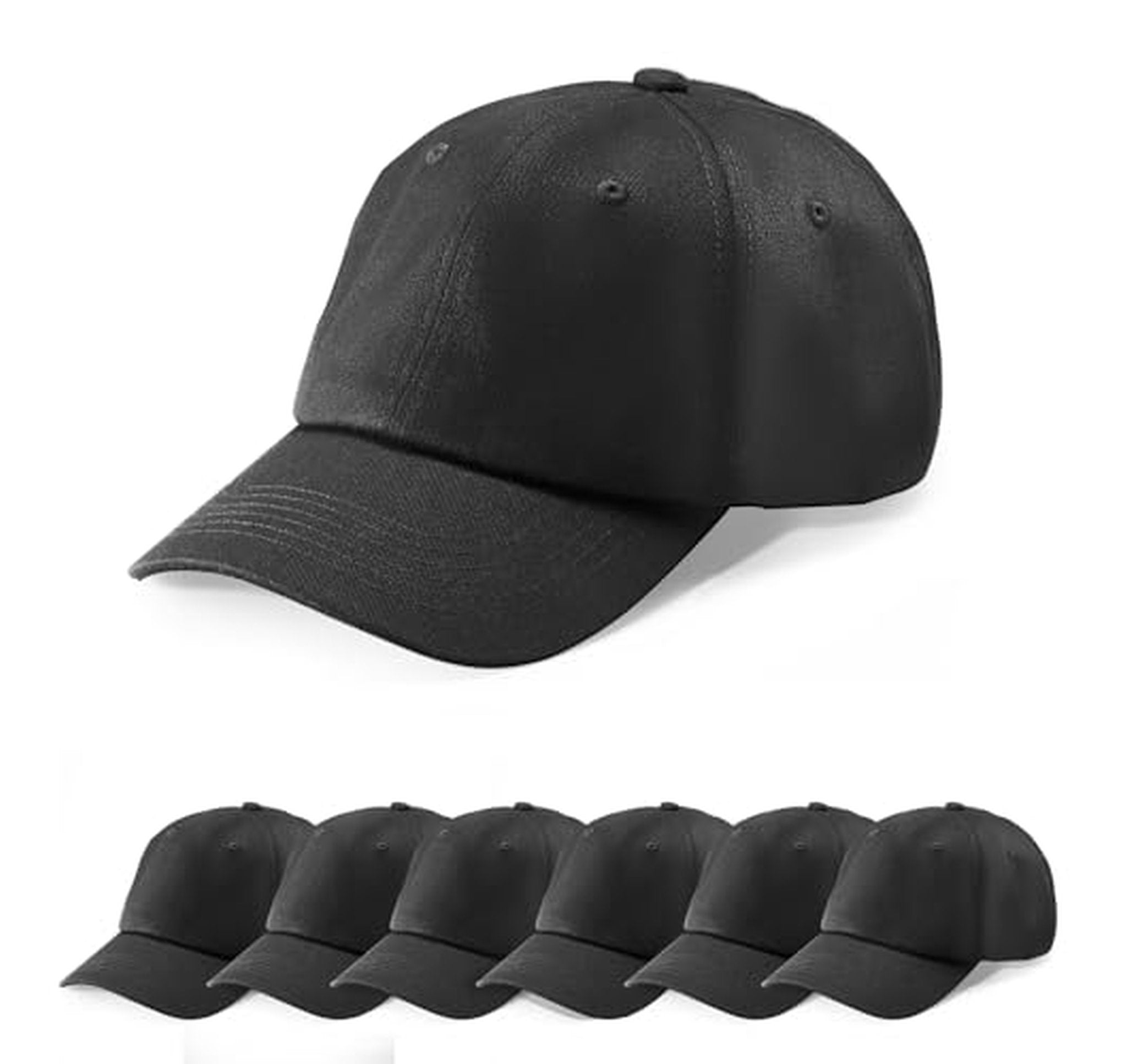 12 Pack Plain Cotton Adjustable Baseball Caps