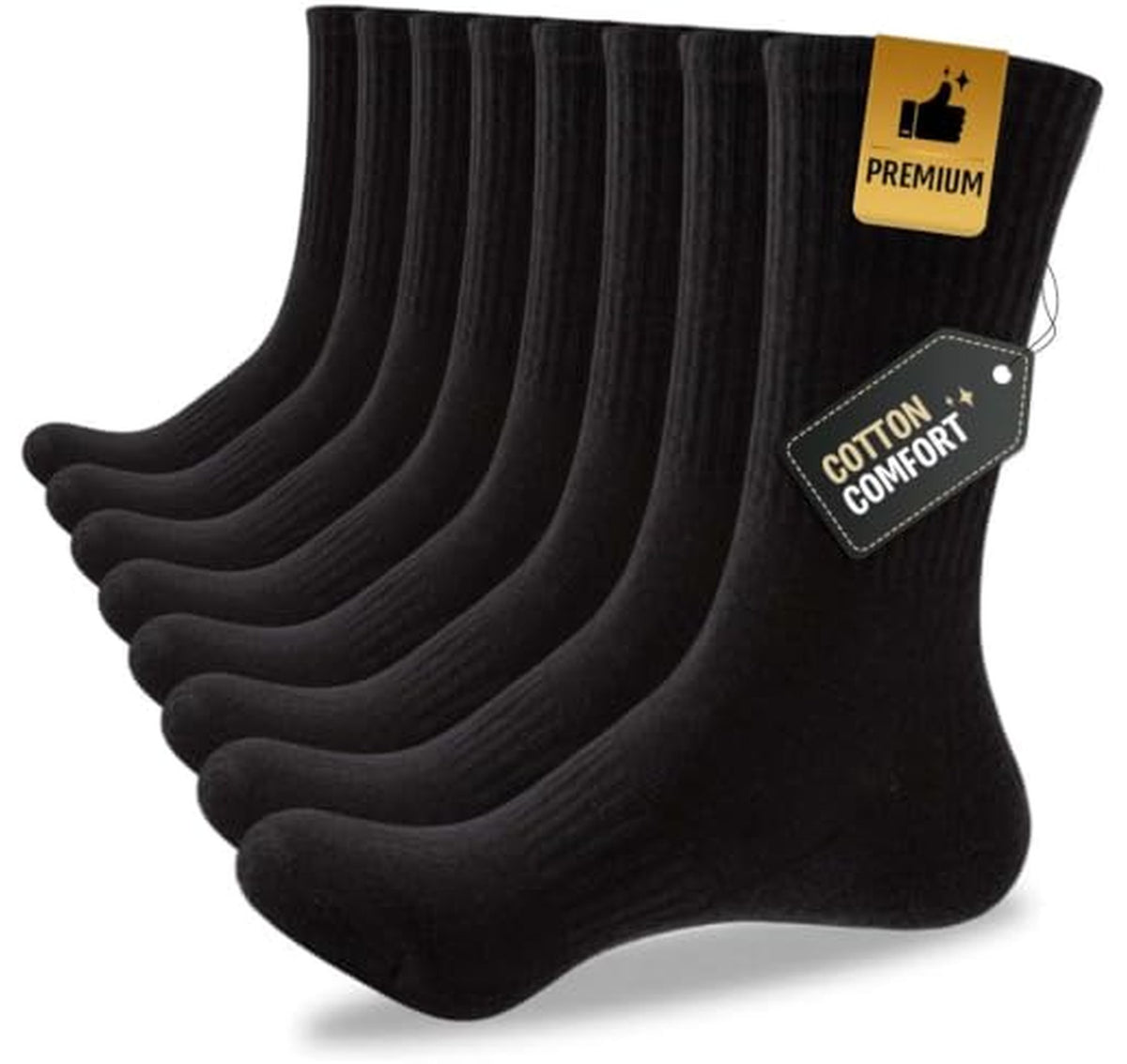 Cushioned Cotton Athletic Crew Socks