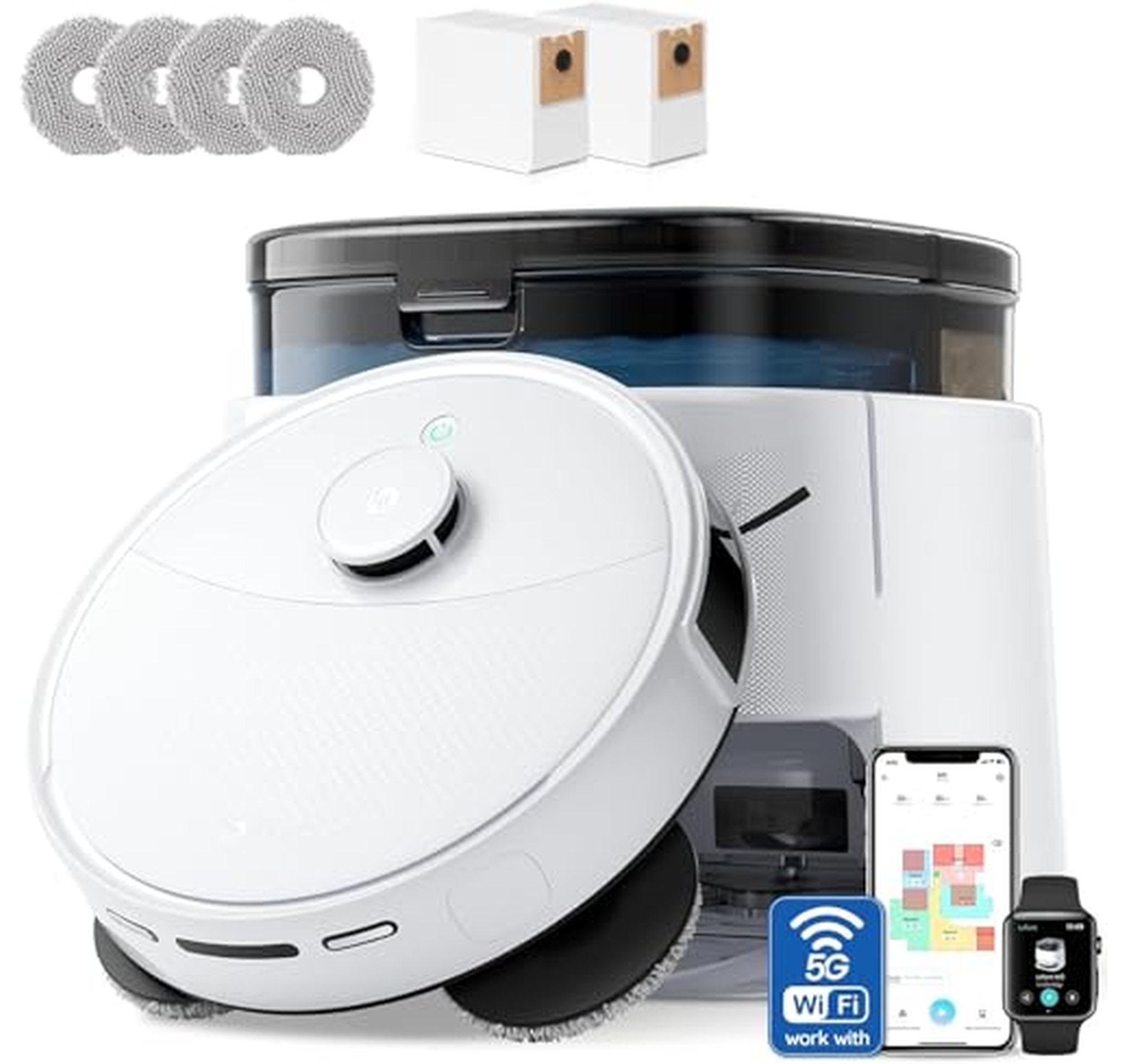 Lefant 12000Pa Self-Emptying Robot Vacuum and Mop