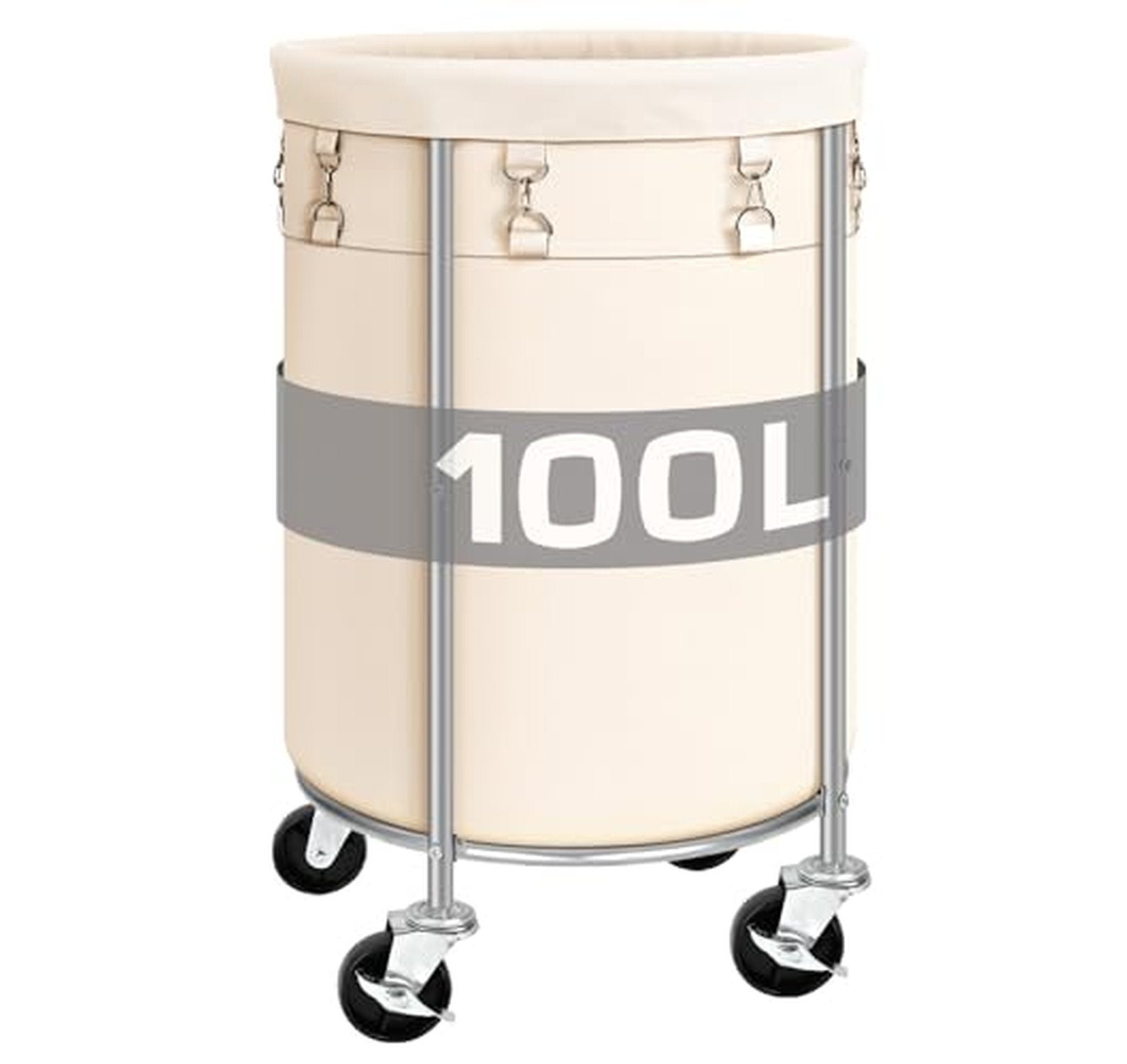 100L Rolling Laundry Hamper with Removable Bag