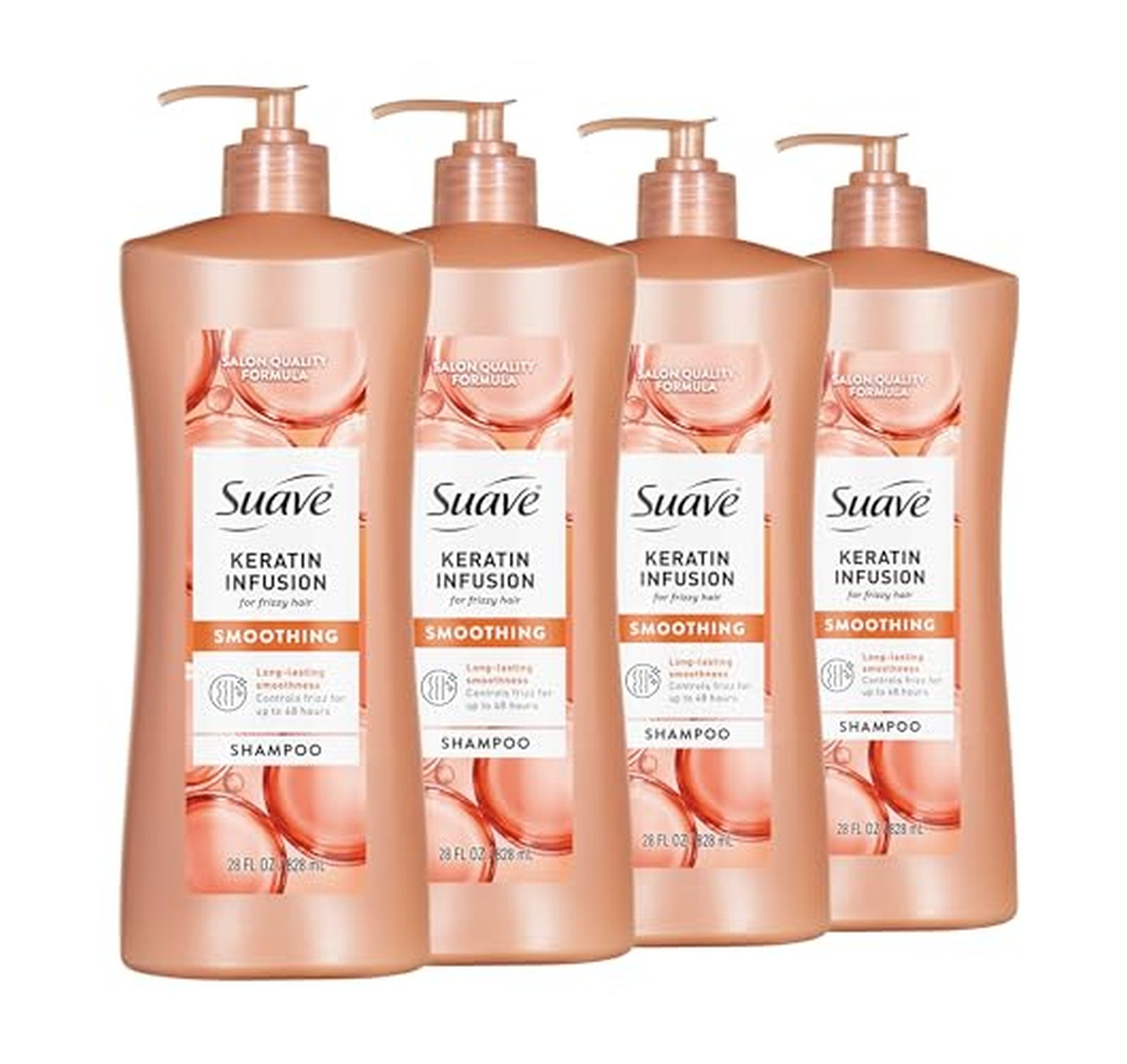 4 Pack Suave Keratin Infusion Smoothing Shampoo 28oz