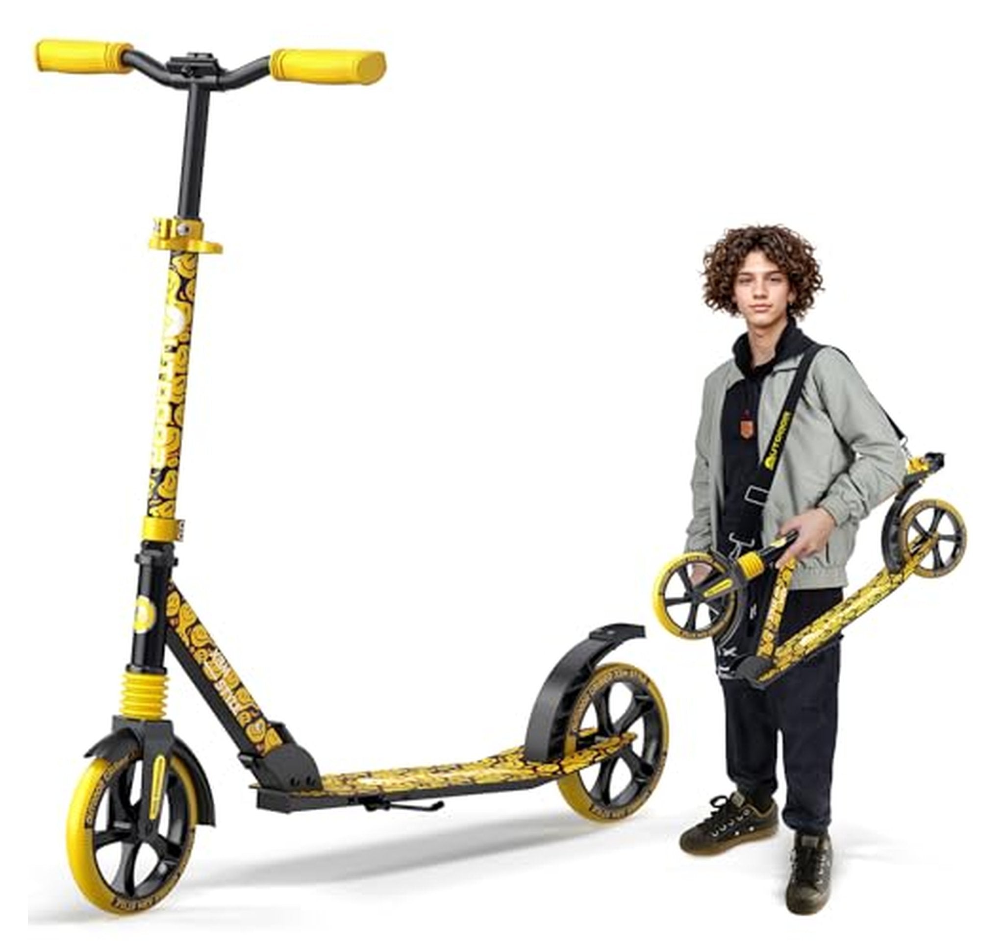 Foldable Big-Wheel Kick Scooter with Dual Suspension