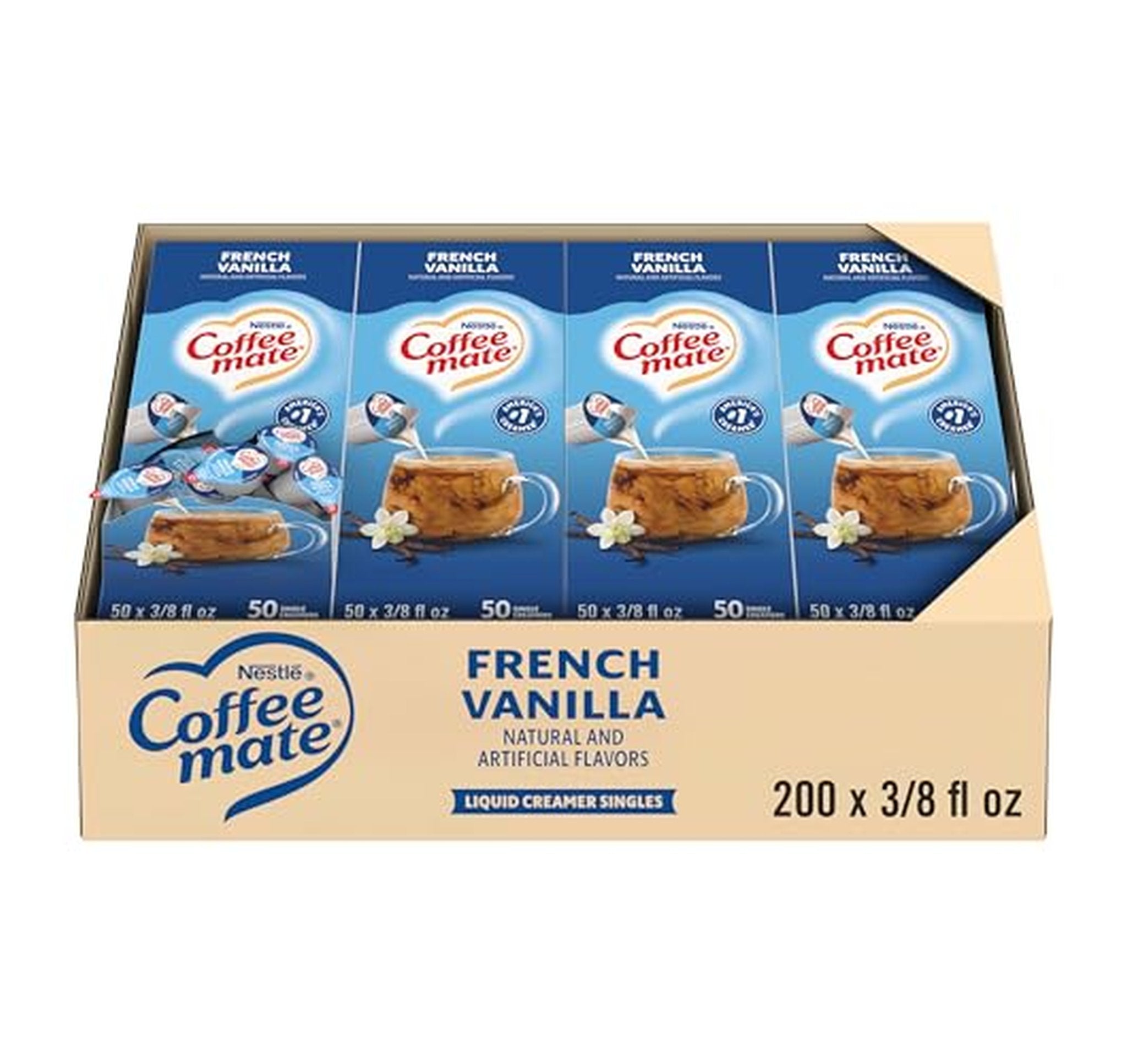 200 Count Coffee Mate French Vanilla Creamer Singles