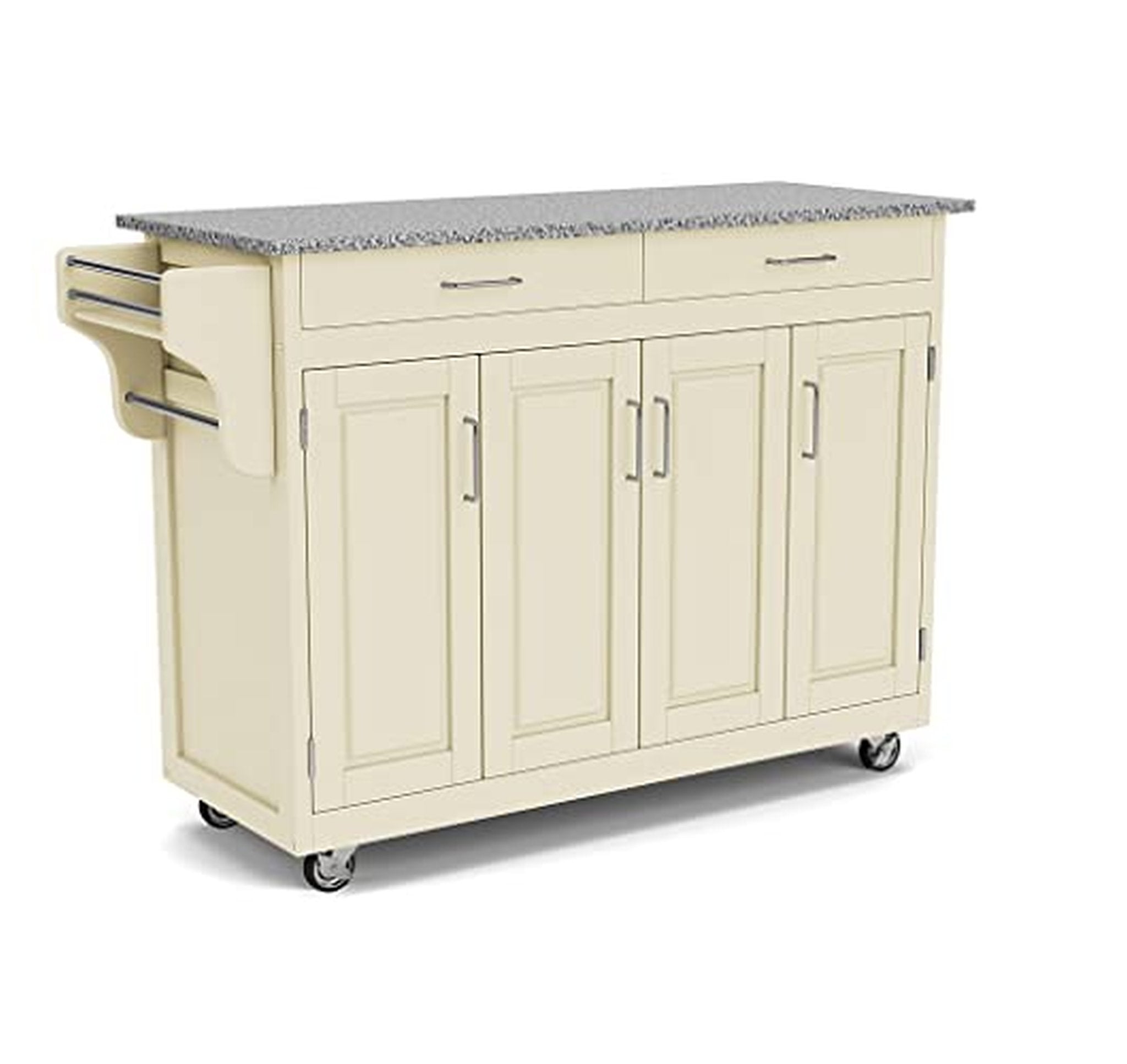 Kitchen Cart with Granite Top and Storage