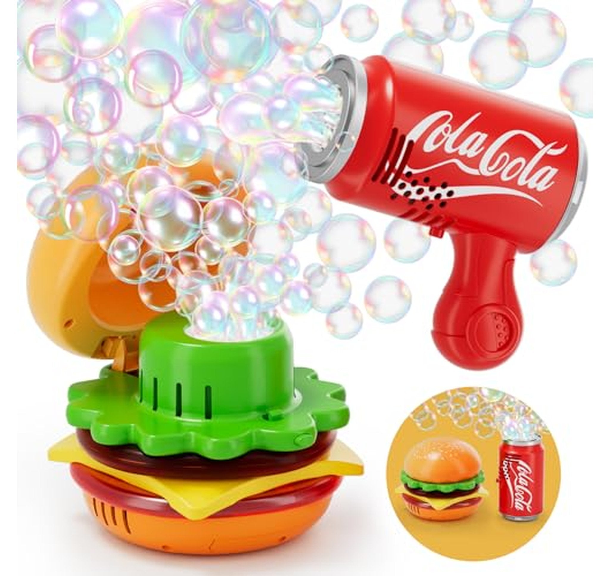 Burger & Cola Automatic Bubble Machine Combo