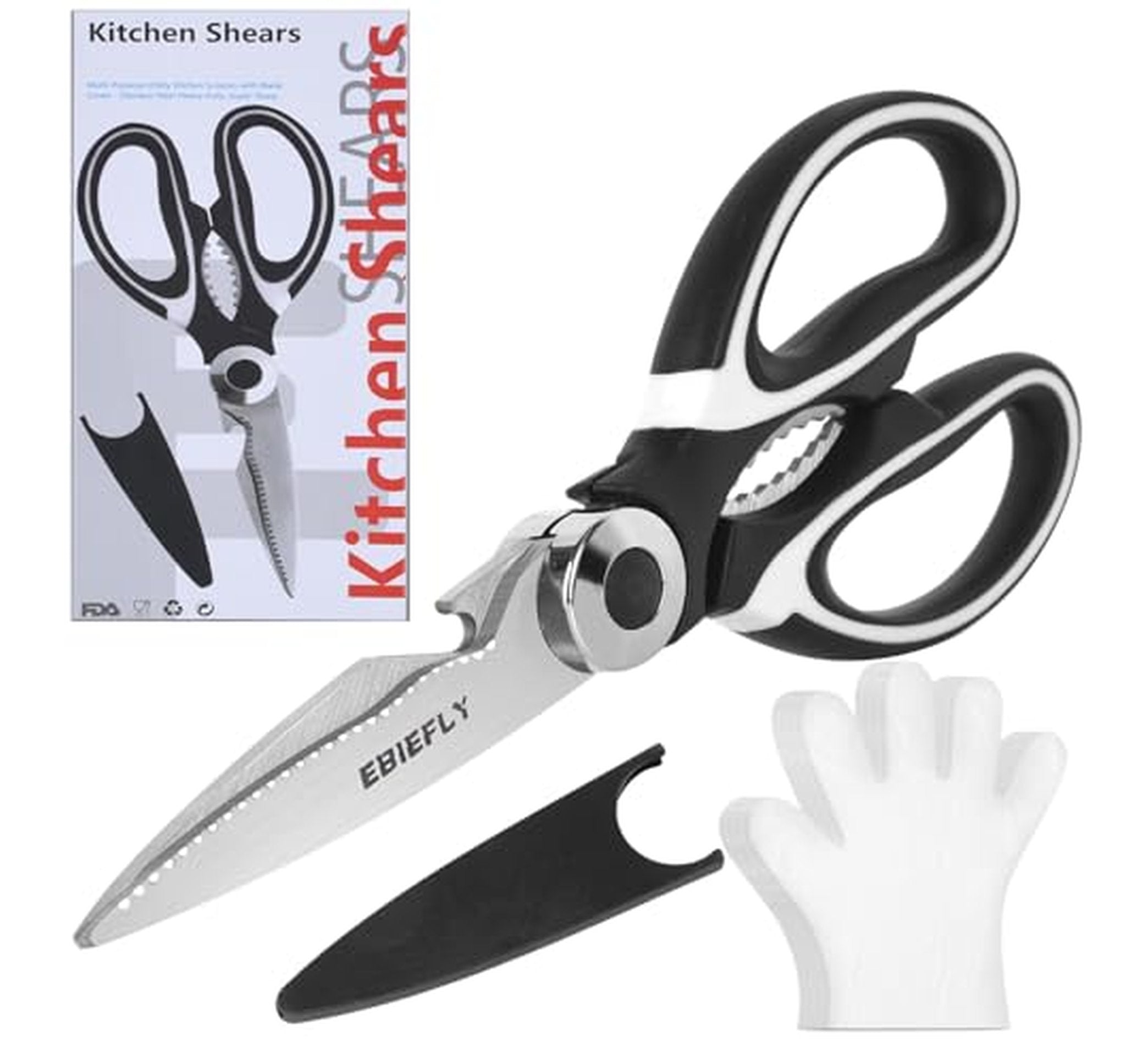 Kitchen Shears Multipurpose Meat Cutting Scissors with Gloves