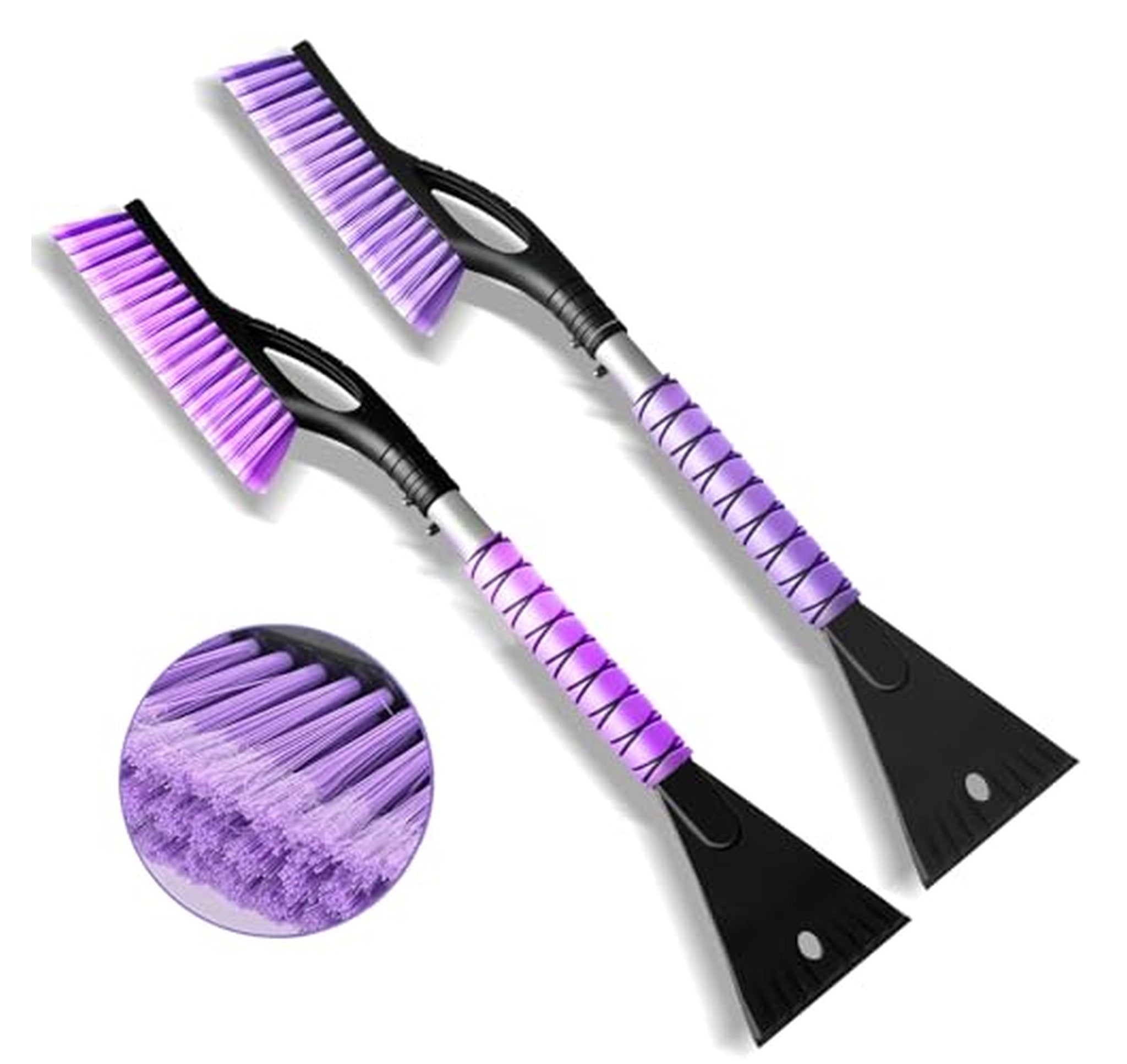 2 Pack Snow Brush and Detachable Ice Scraper
