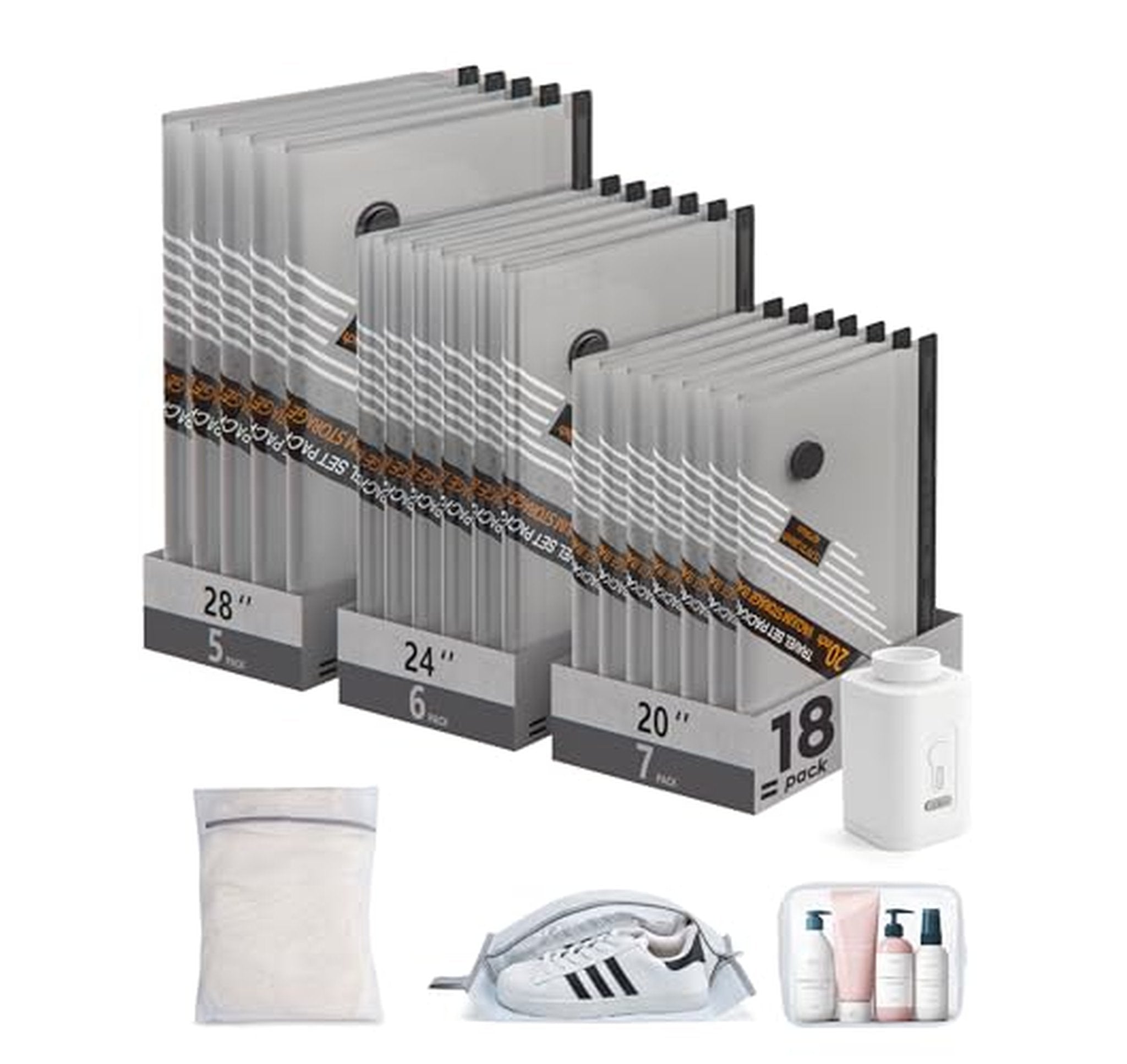 21 Pack Travel Vacuum Storage Bags with Pump