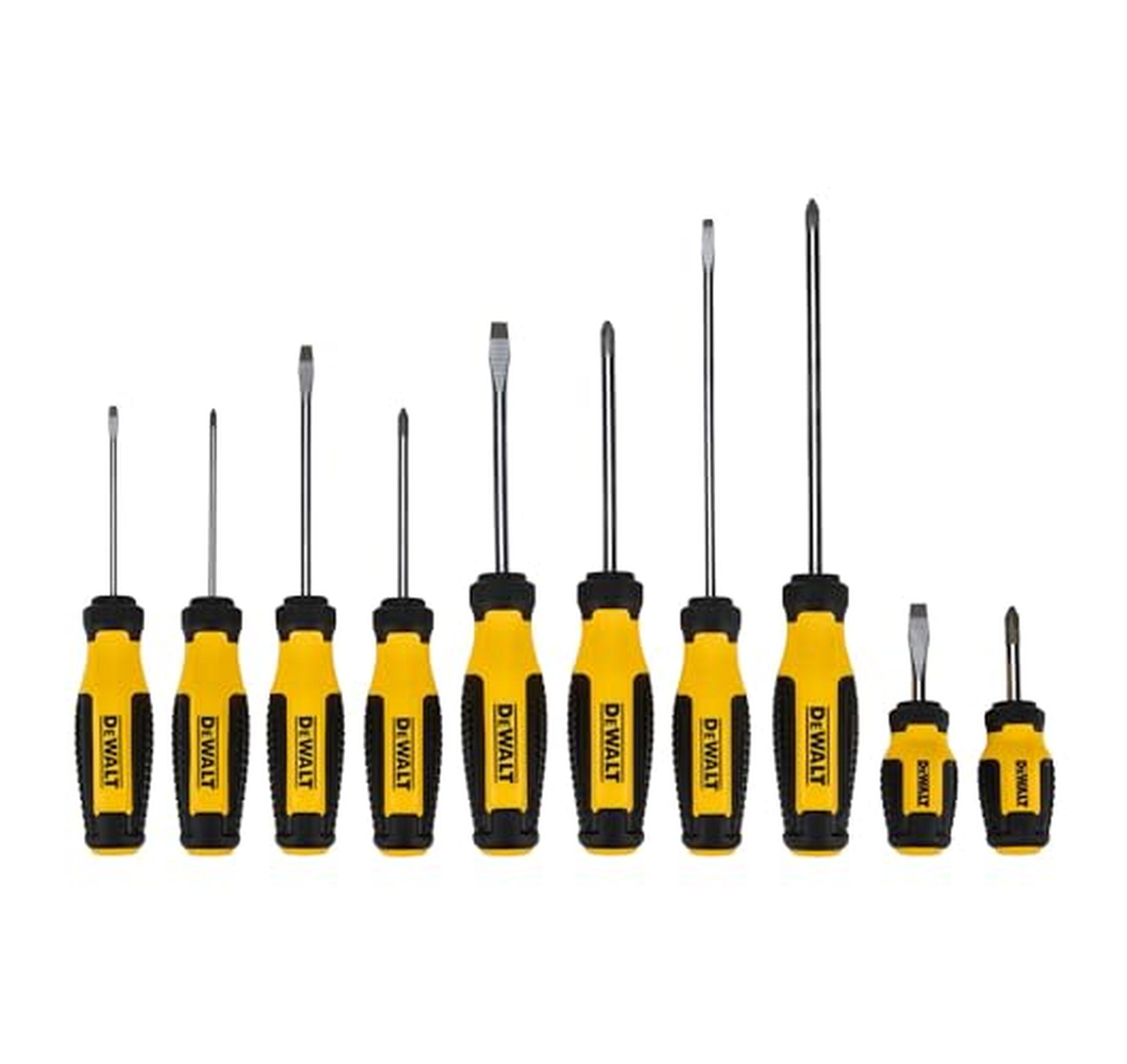 10 Piece DEWALT Fixed Bar Screwdriver Set