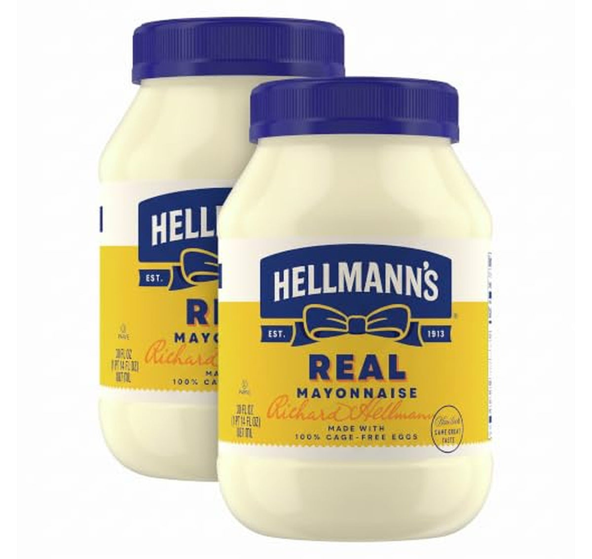 2 Pack Hellmann's Real Mayonnaise 30 oz Jars