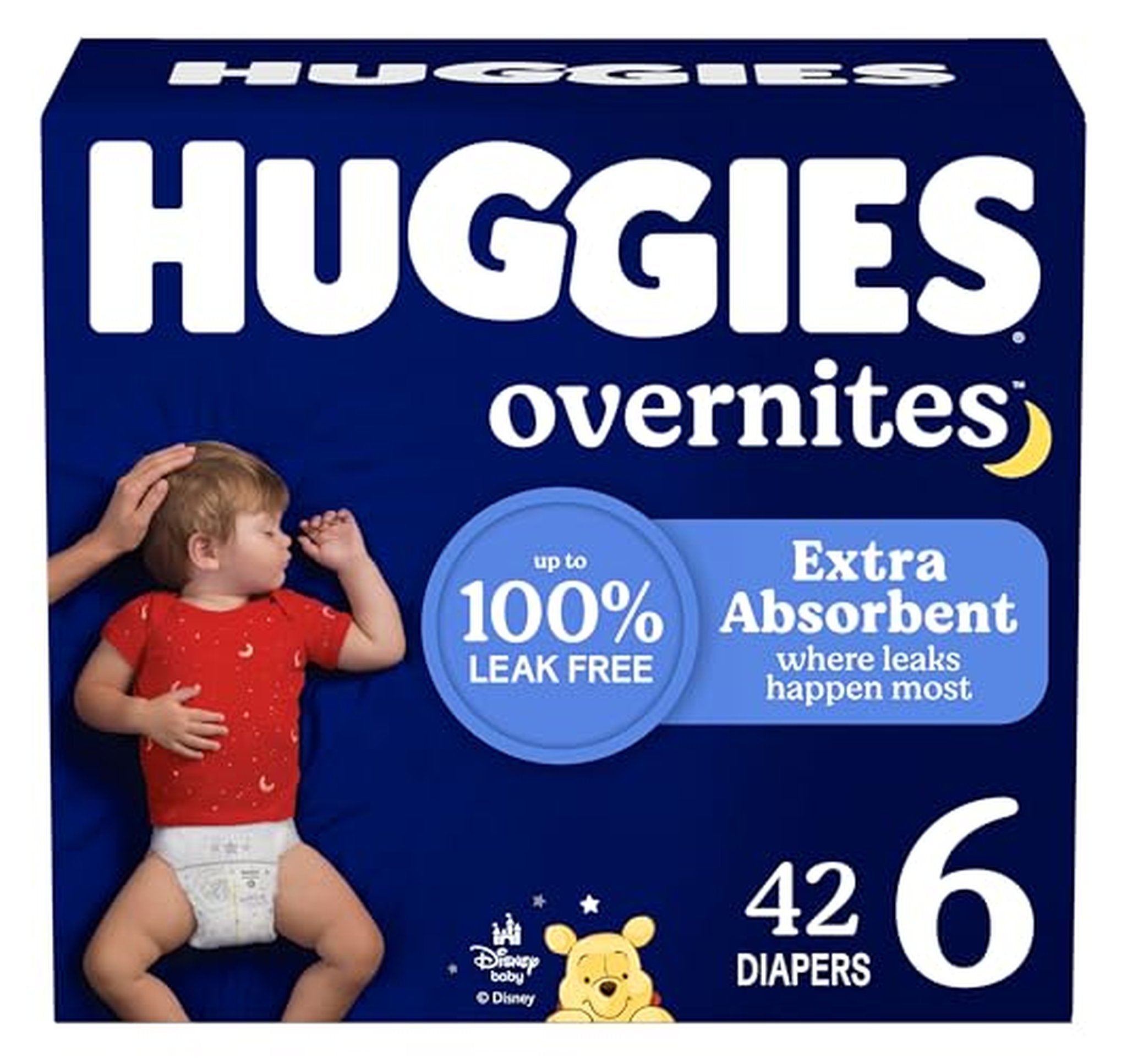 HUGGIES Overnites Overnight Diapers Size 6, 42 Count