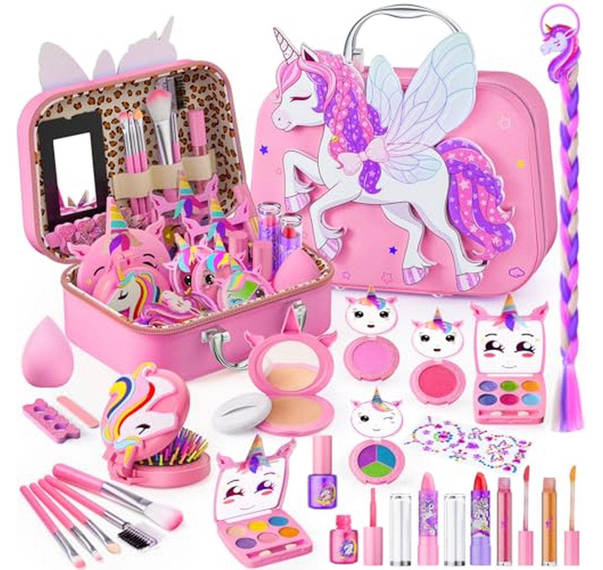 Kids Flying Horse Suitcase Pretend Makeup Kit
