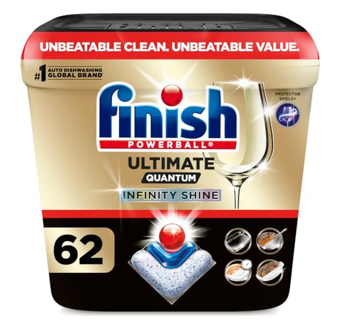 Finish Ultimate Quantum Dishwasher Pods, Fresh Scent, 62 Count