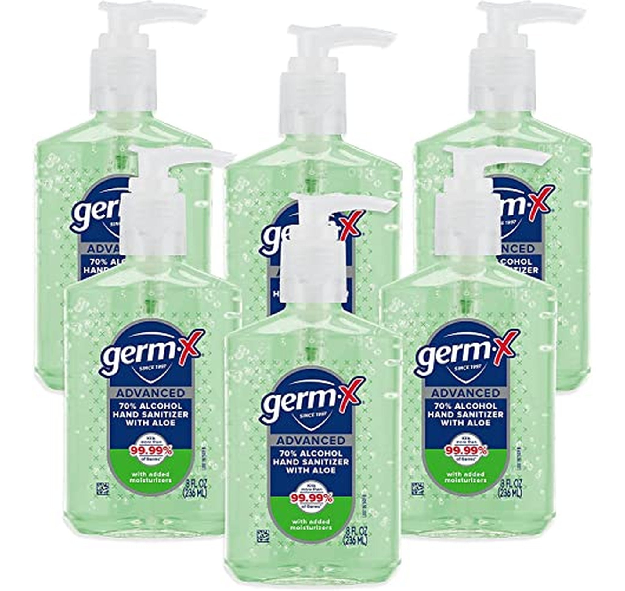 6 Pack Germ-X Moisturizing Hand Sanitizer Gel 8 fl oz