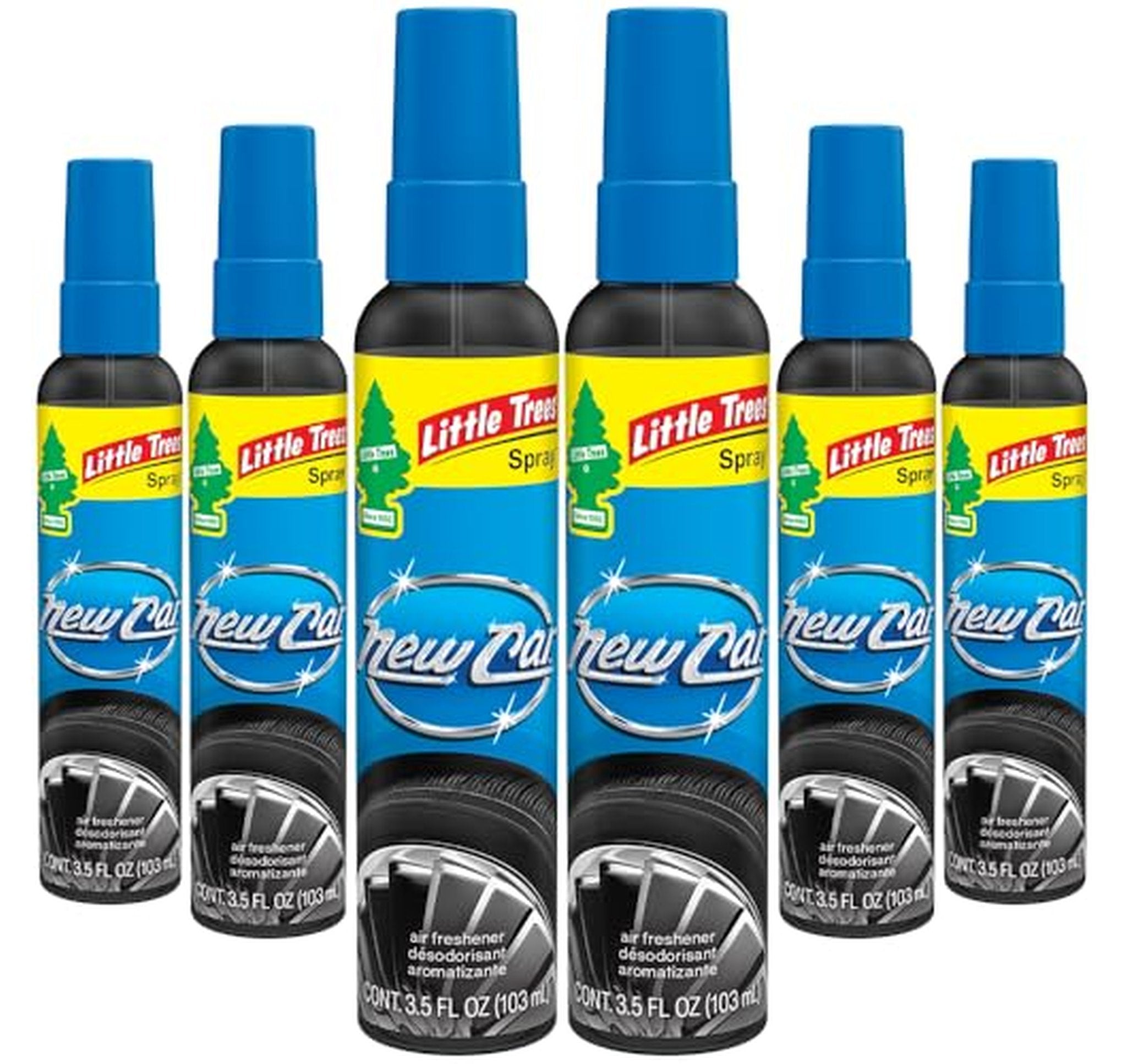 6 Pack LITTLE TREES New Car Scent Air Freshener Spray