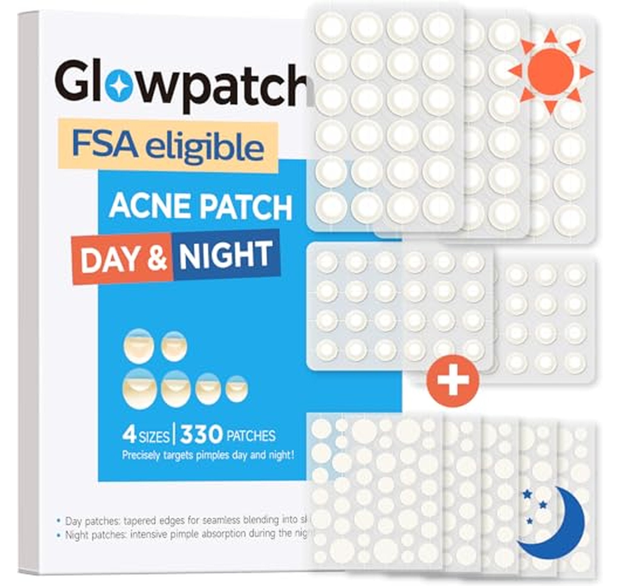 330 Count Invisible Hydrocolloid Pimple Patches Assorted Sizes