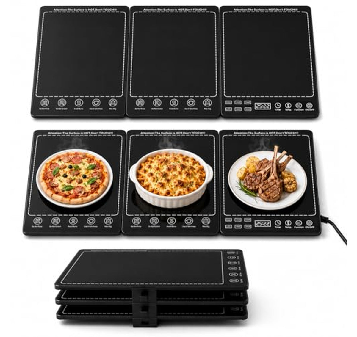 3-in-1 Modular Electric Warming Tray