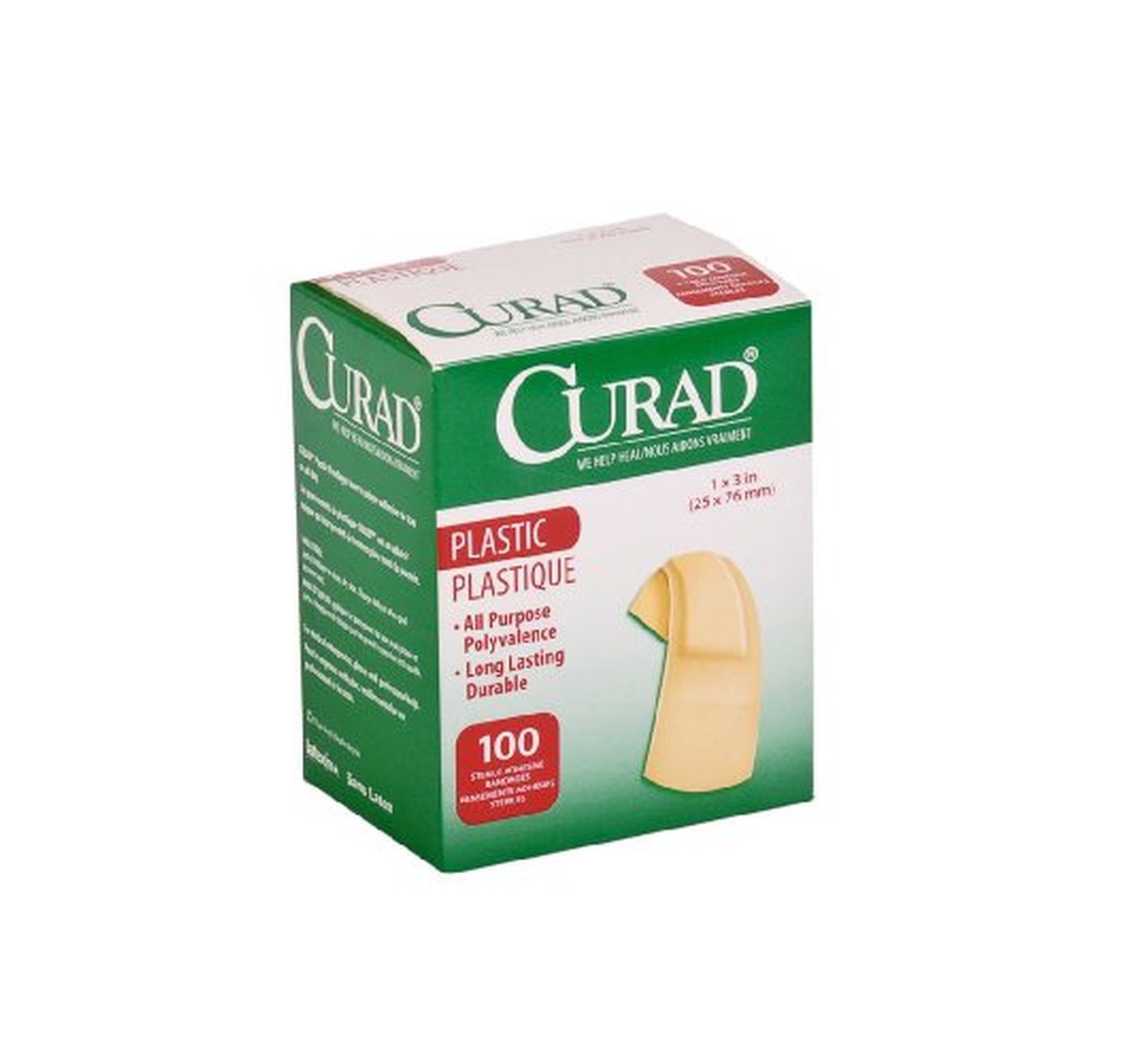 100 Count Medline CURAD Plastic Adhesive Bandages