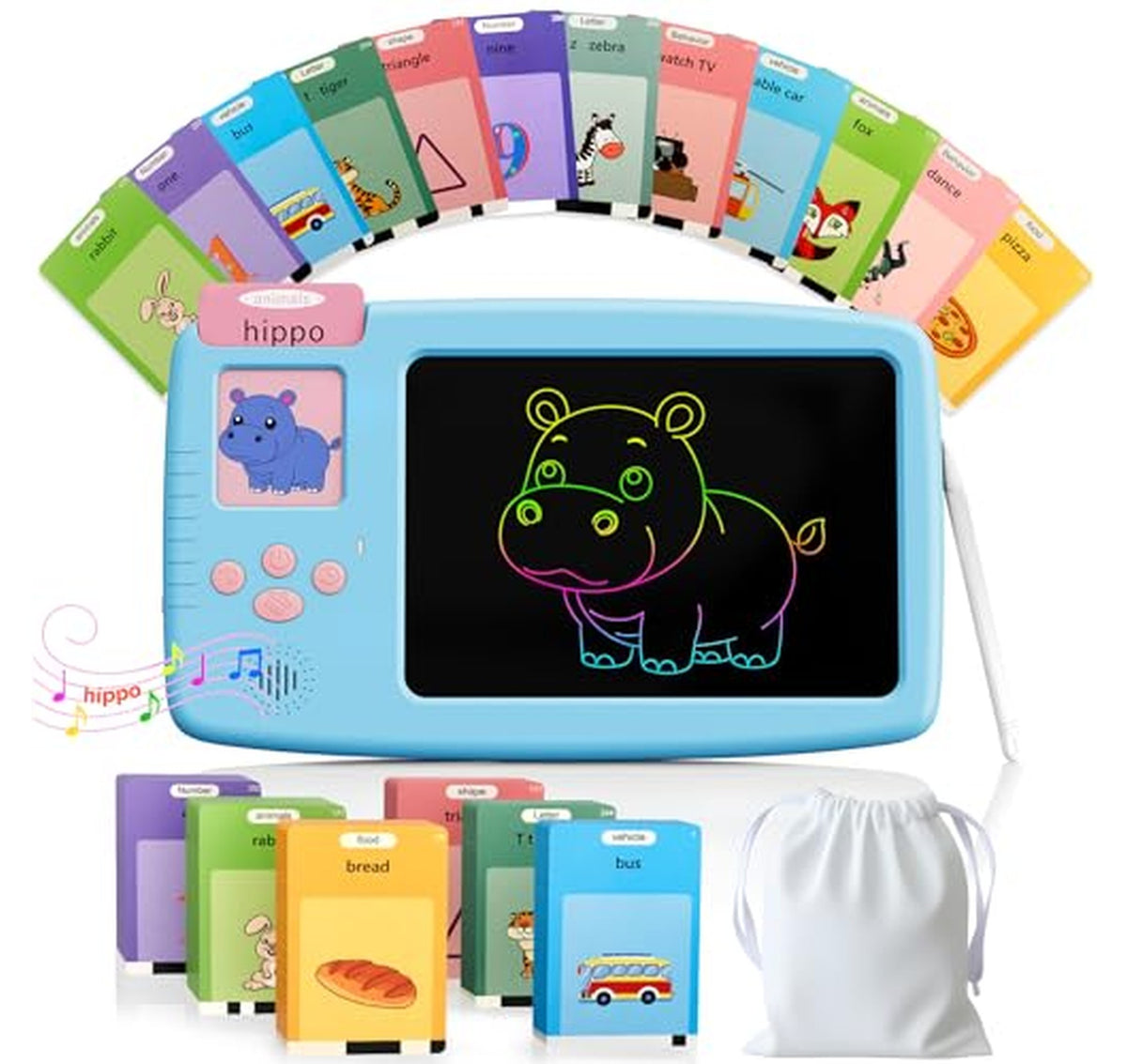 Interactive Flash Cards with LCD Writing Board