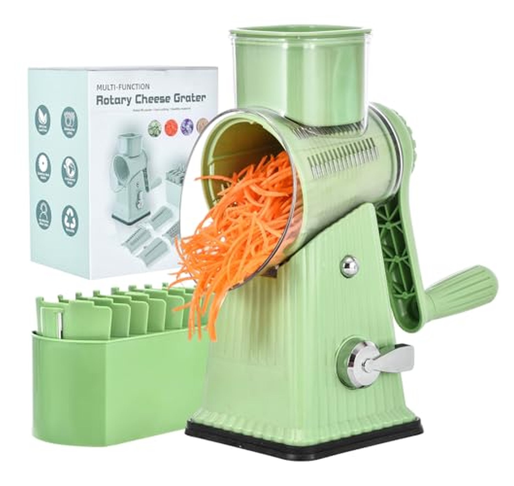Rotary Cheese Grater and Vegetable Shredder