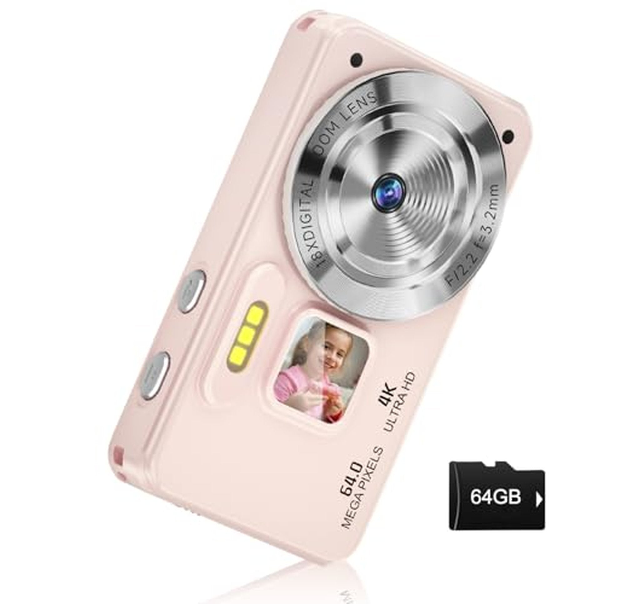 4K 64MP Autofocus Point and Shoot Digital Camera