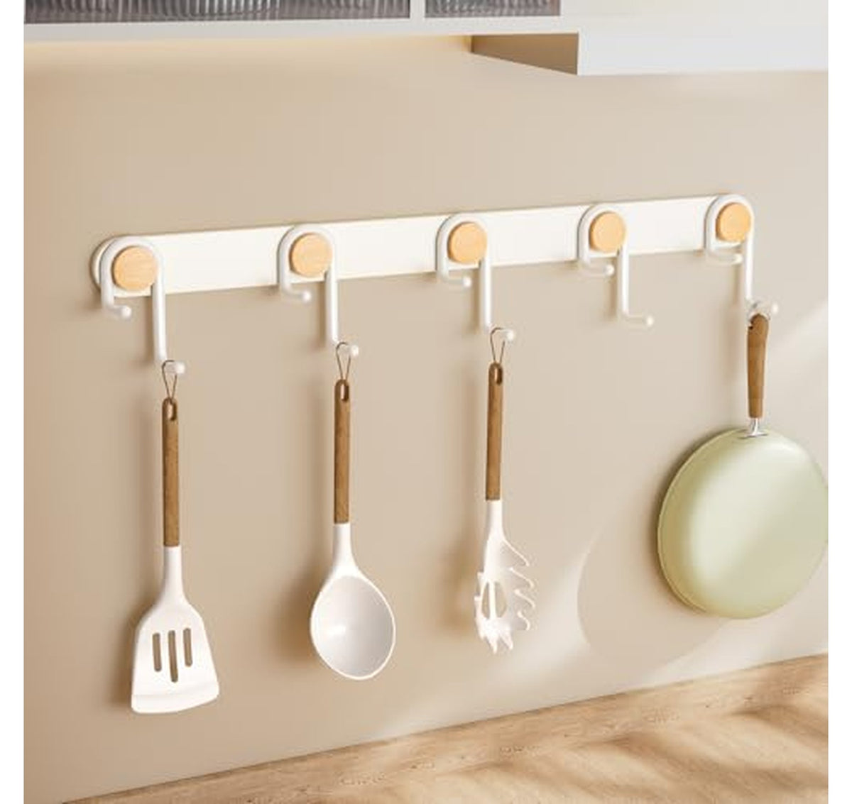 Adhesive Wall Hooks Rack for Keys and Utensils