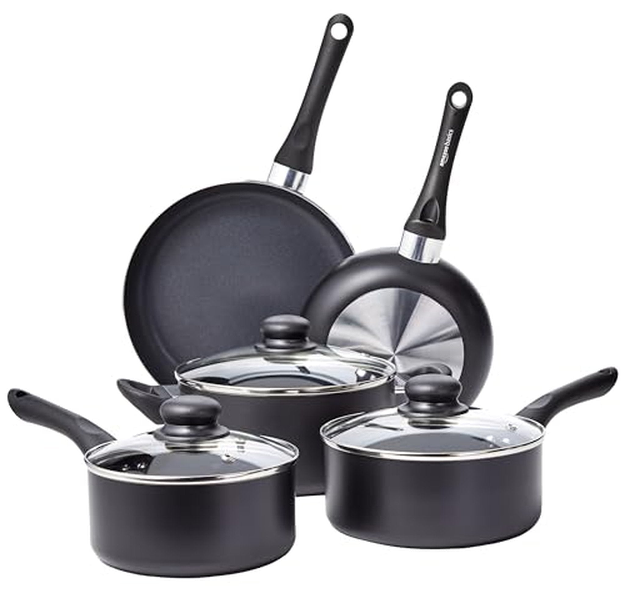 8 Piece Amazon Basics Ceramic Nonstick Cookware Set