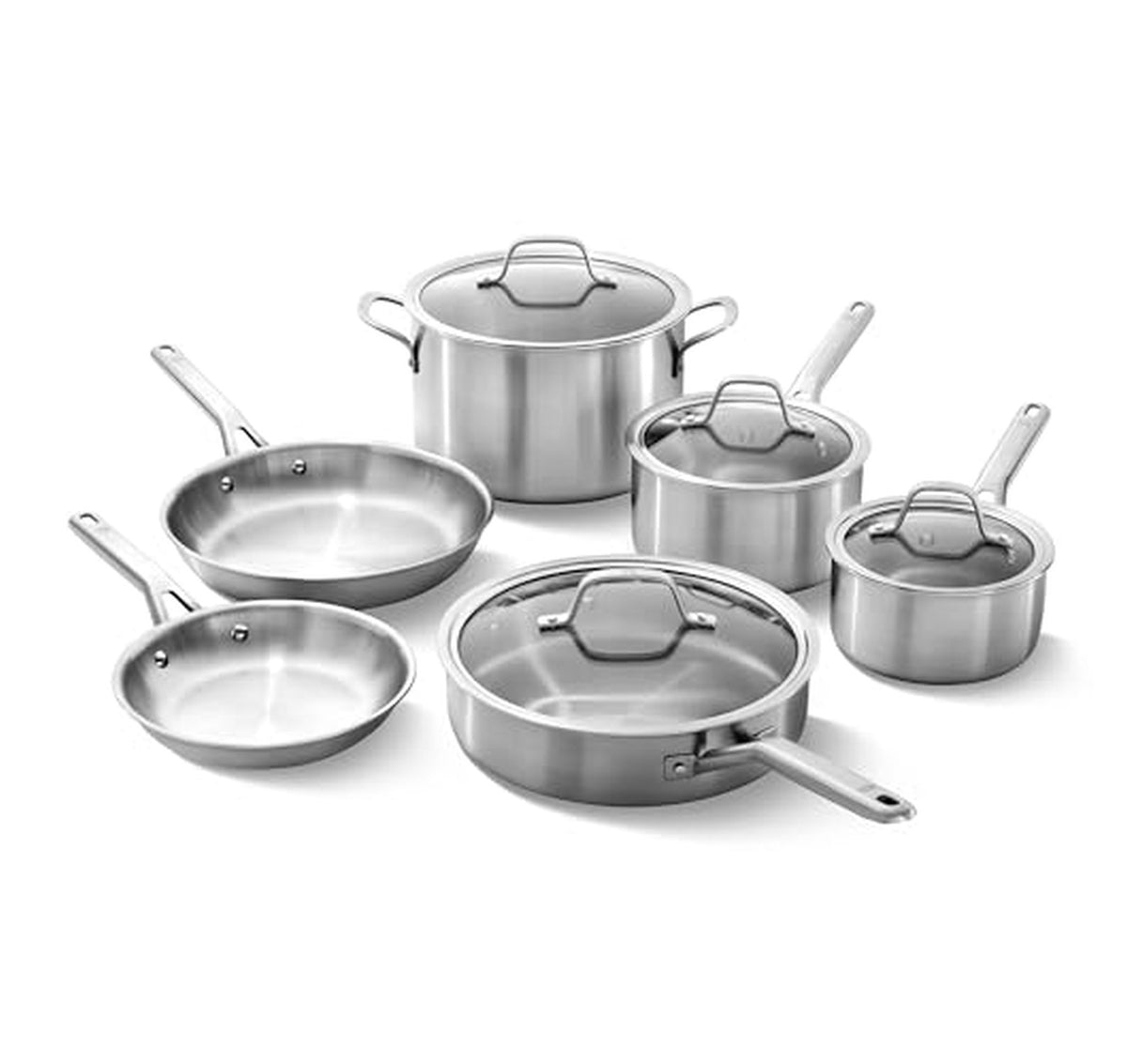 Calphalon 10-Piece 3-Ply Stainless Steel Cookware Set