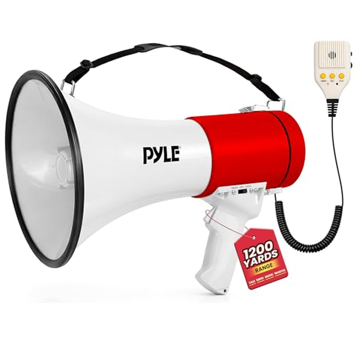 Pyle 50W Megaphone Bullhorn with Siren and Record
