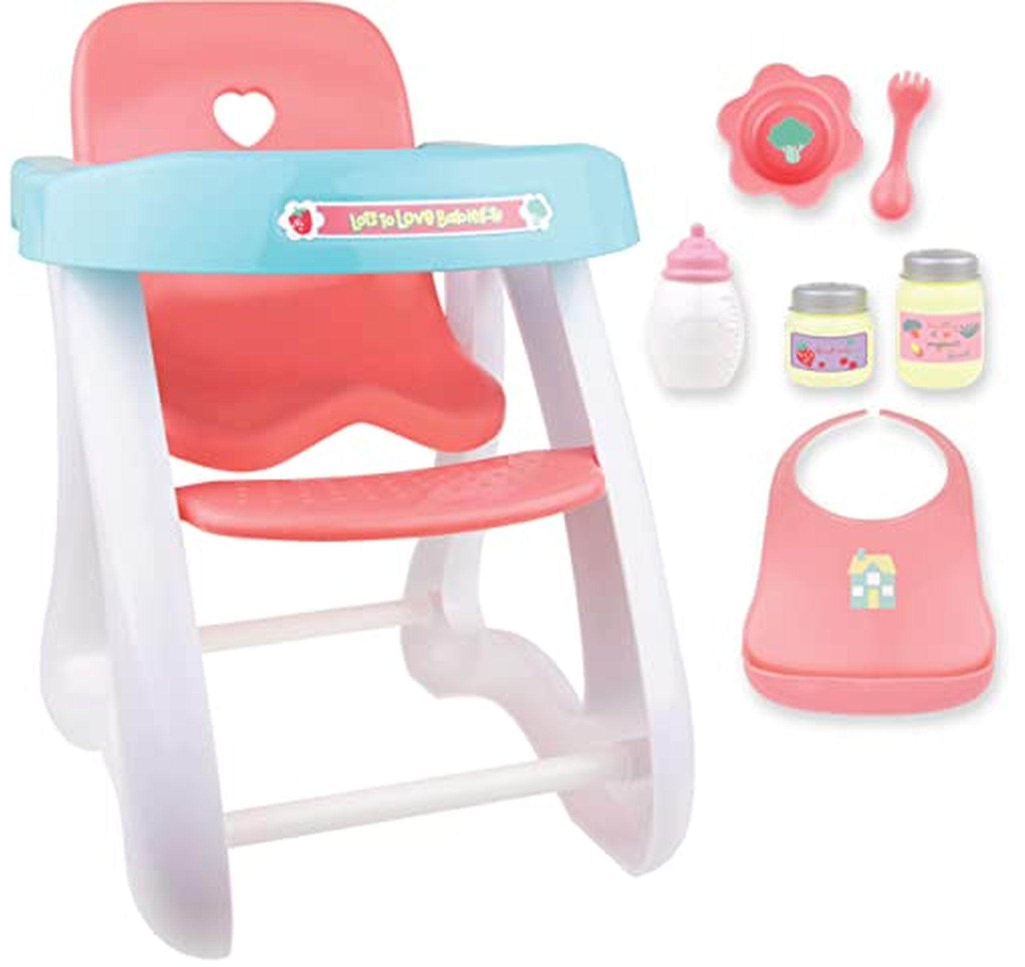 Doll High Chair Playset for 17-Inch Dolls