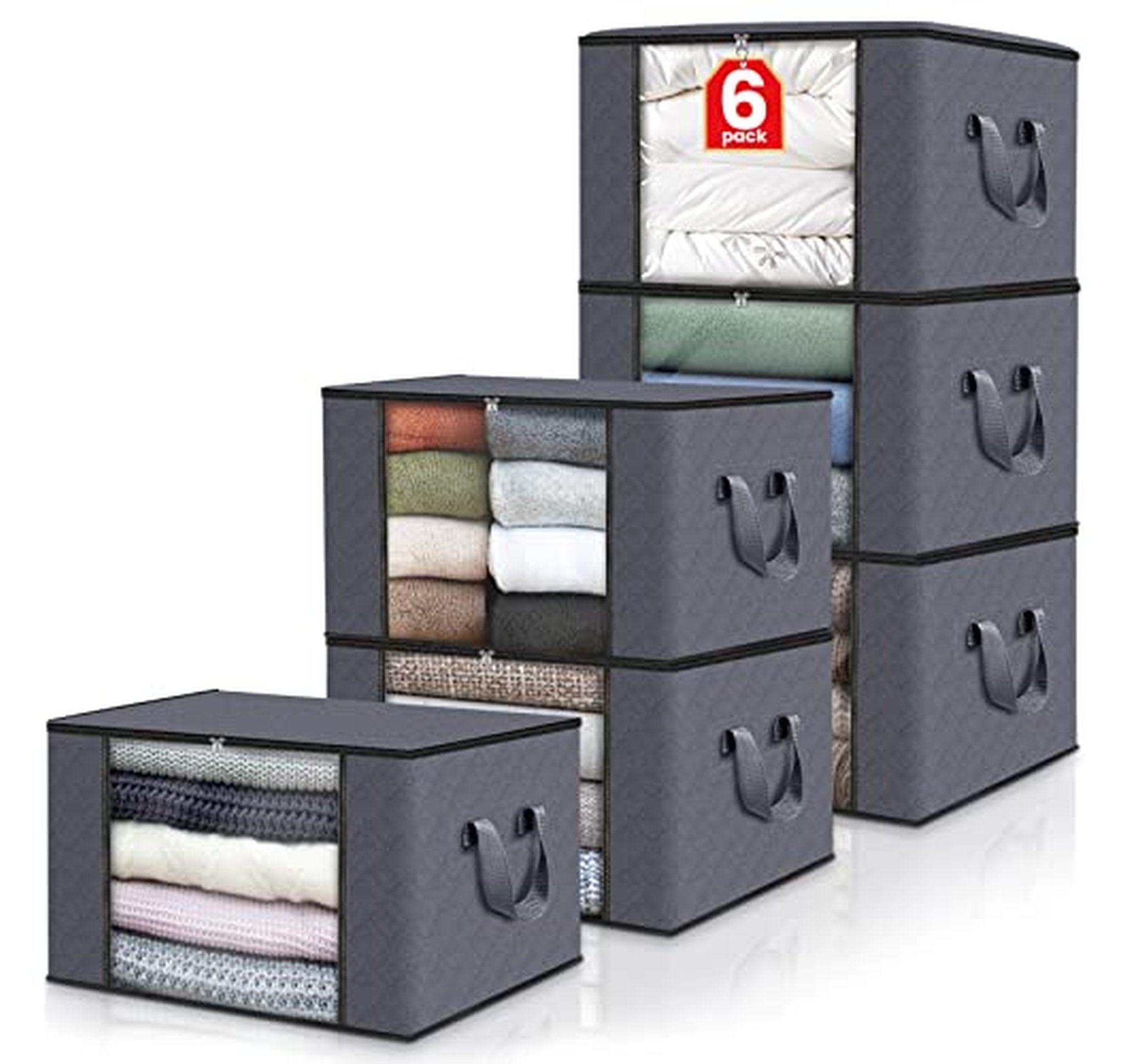 Foldable Clothes and Blanket Storage Bags with Handles