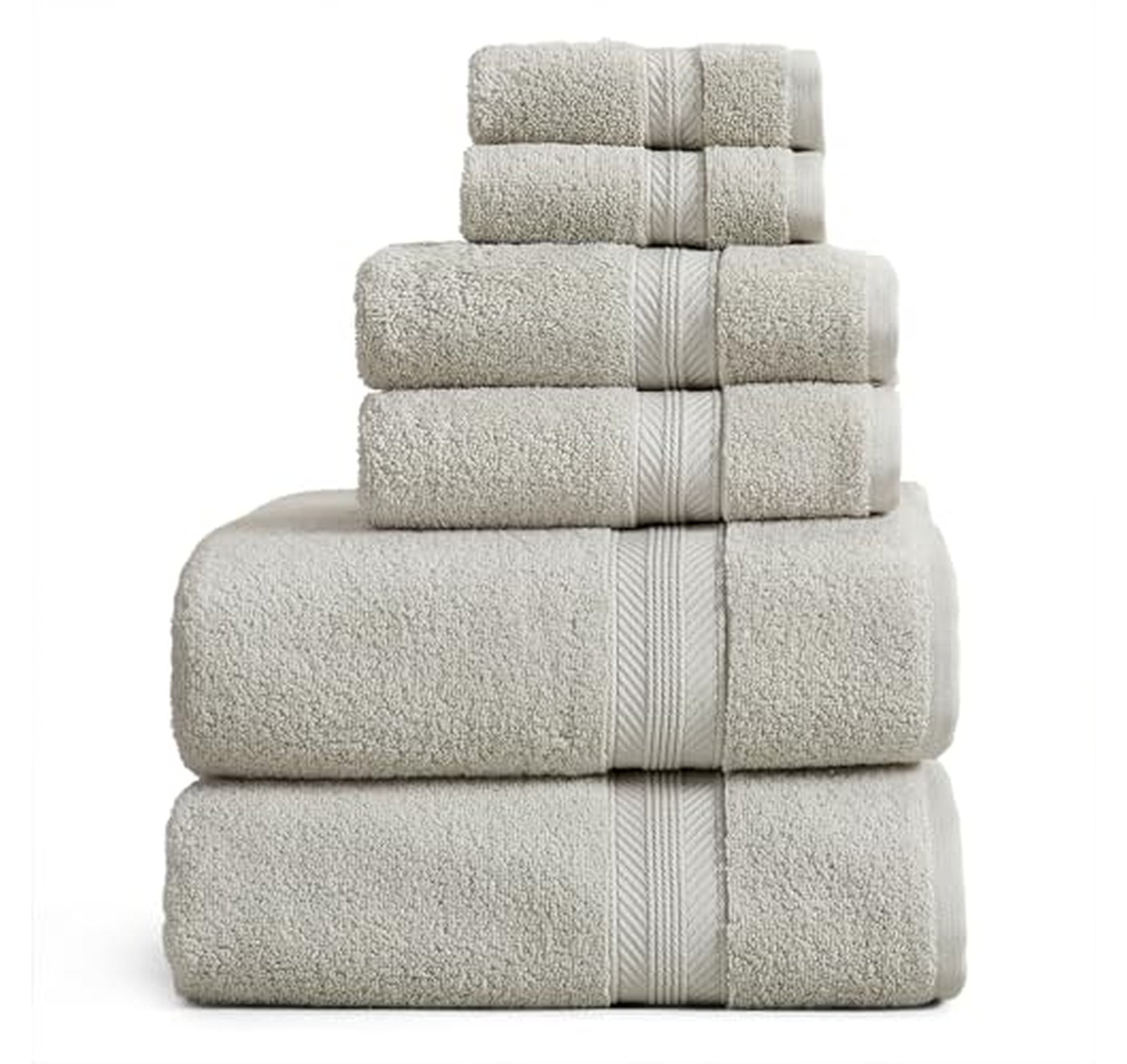 6 Pack Quick Dry Cotton Bath Towels
