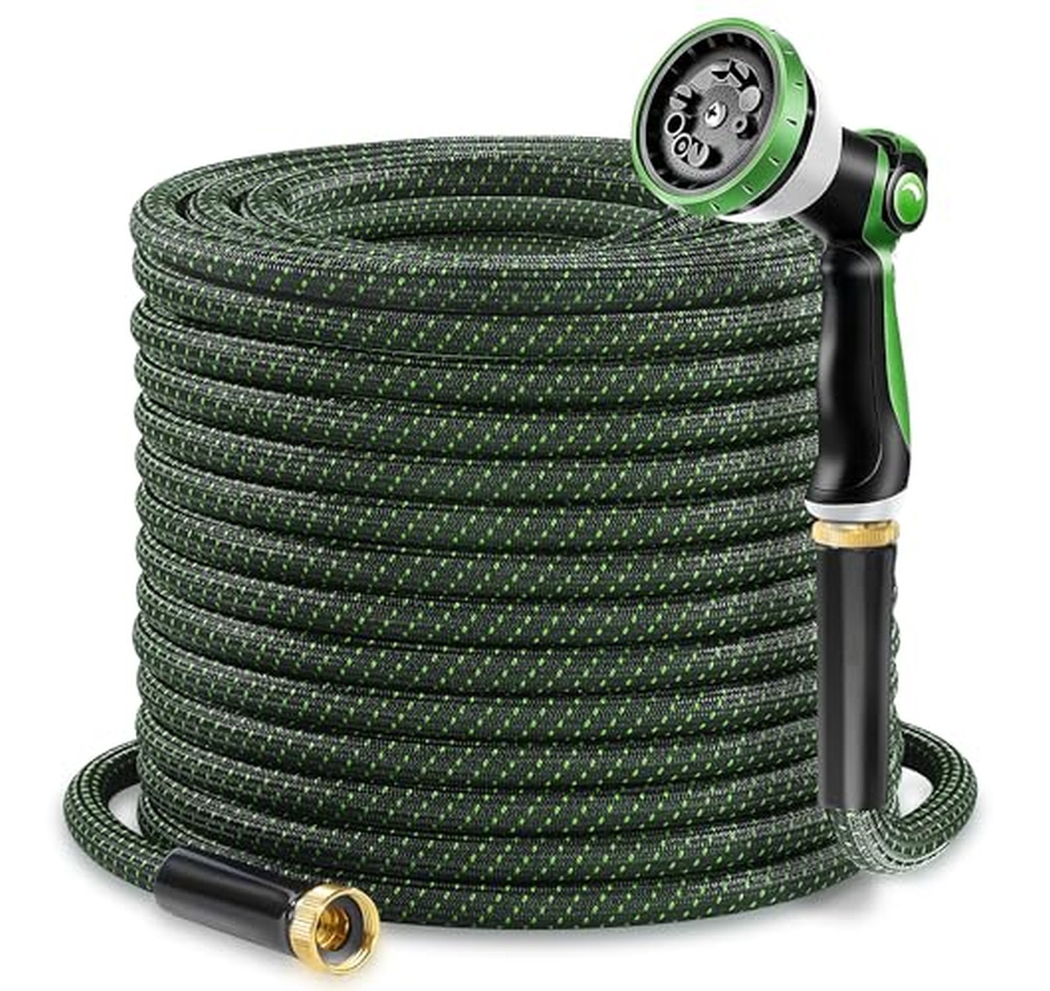 50ft Lightweight Flexible Garden Hose with Nozzle