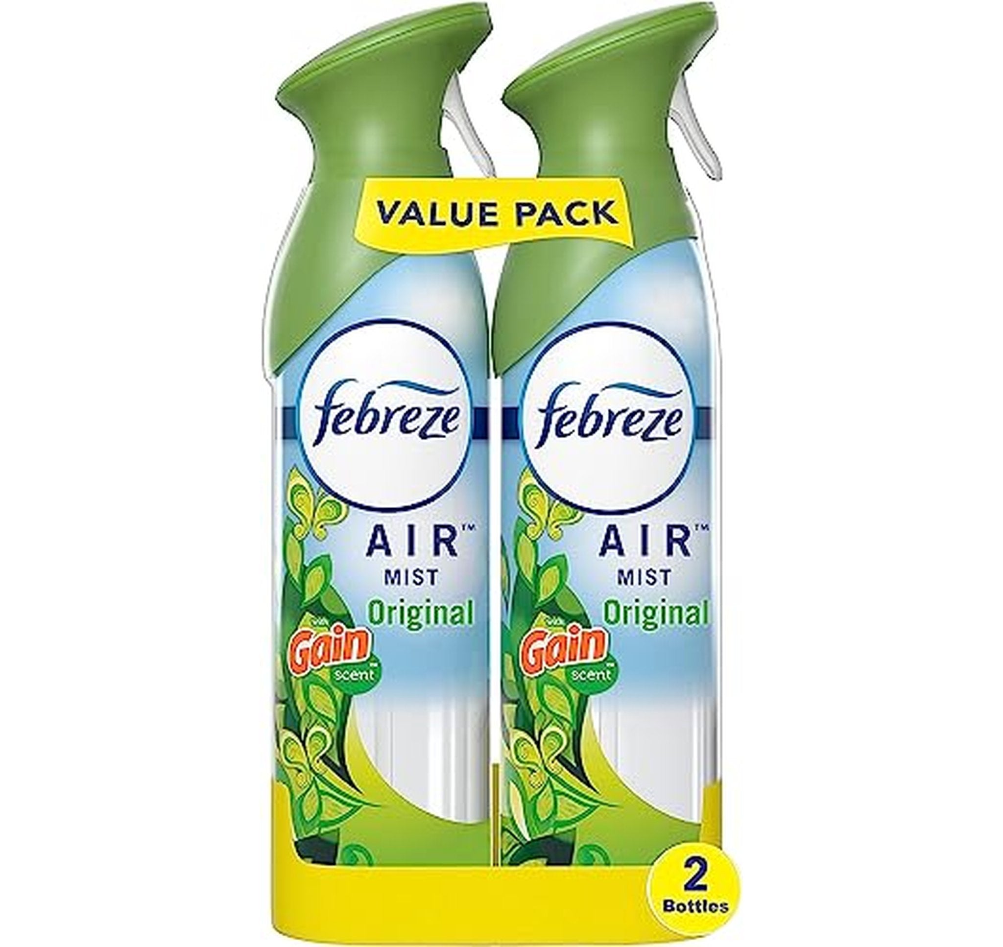 2 Pack Febreze Gain Scent Air Freshener Spray